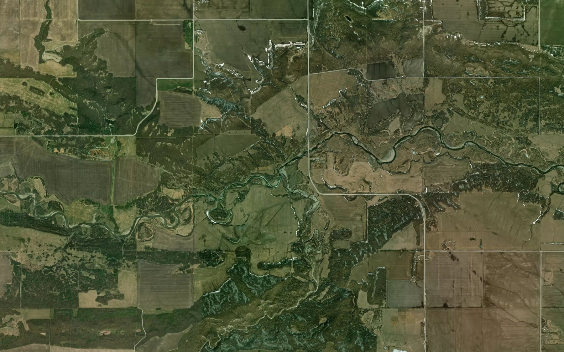 Satellite map of the Mowbray Creek