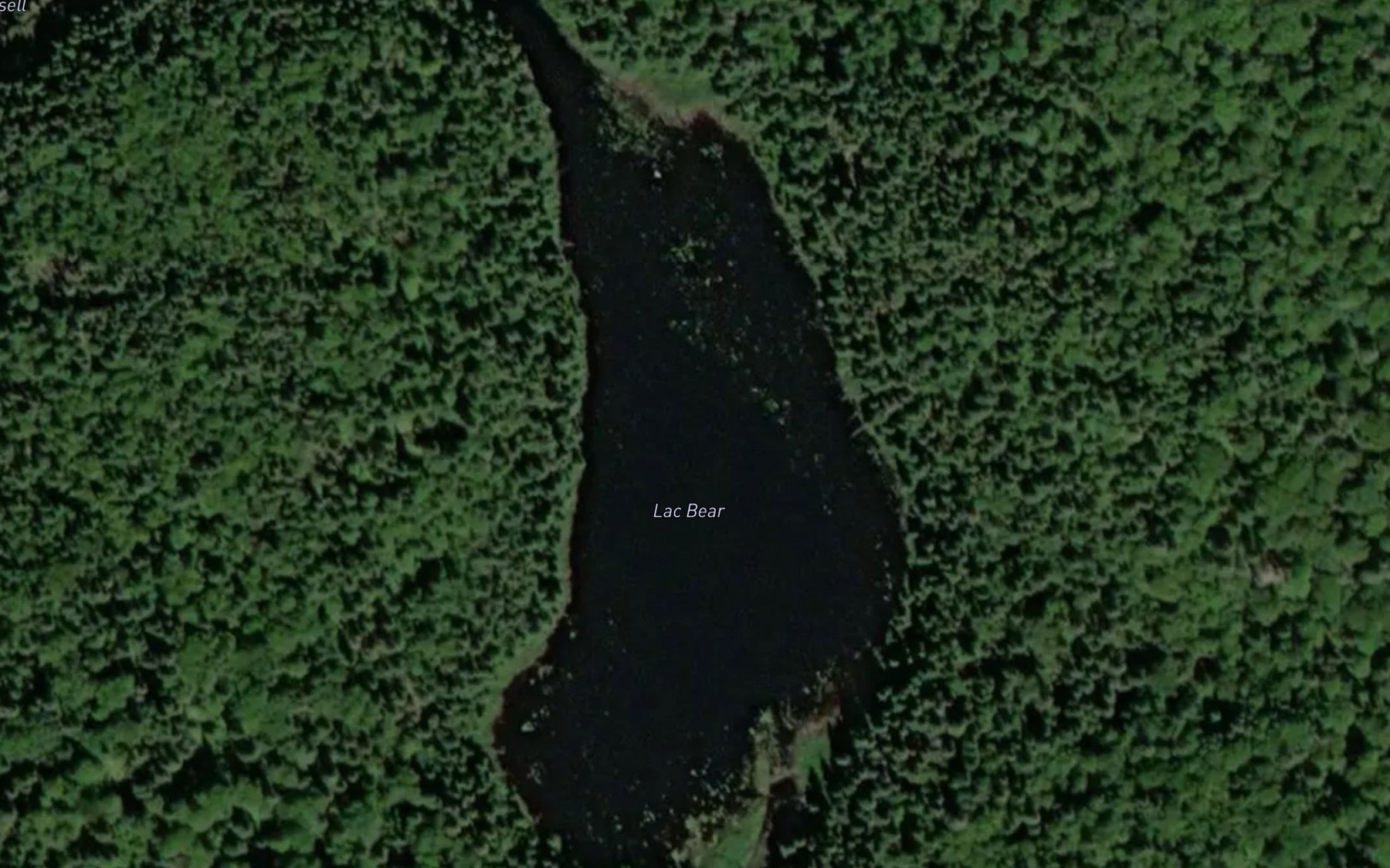 Satellite map of the Lac Bear