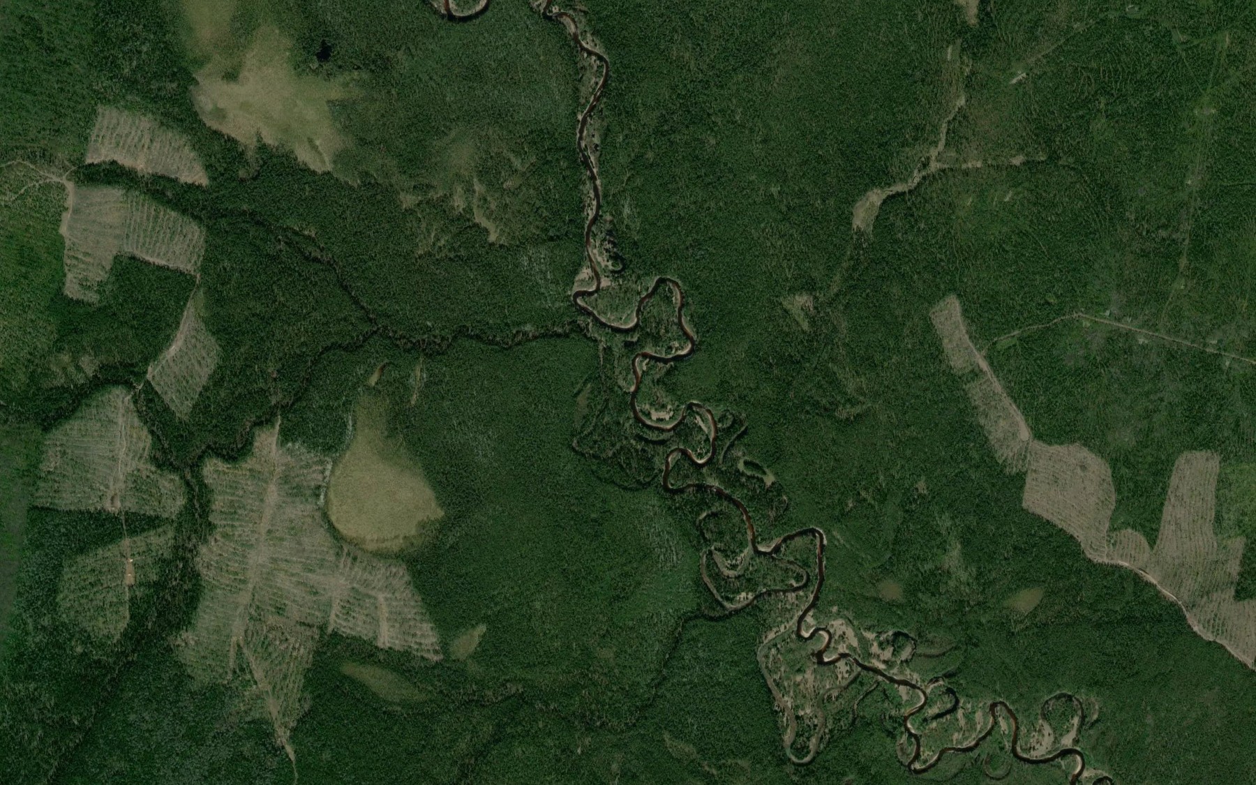 Satellite map of the Severnyy Ras"el'