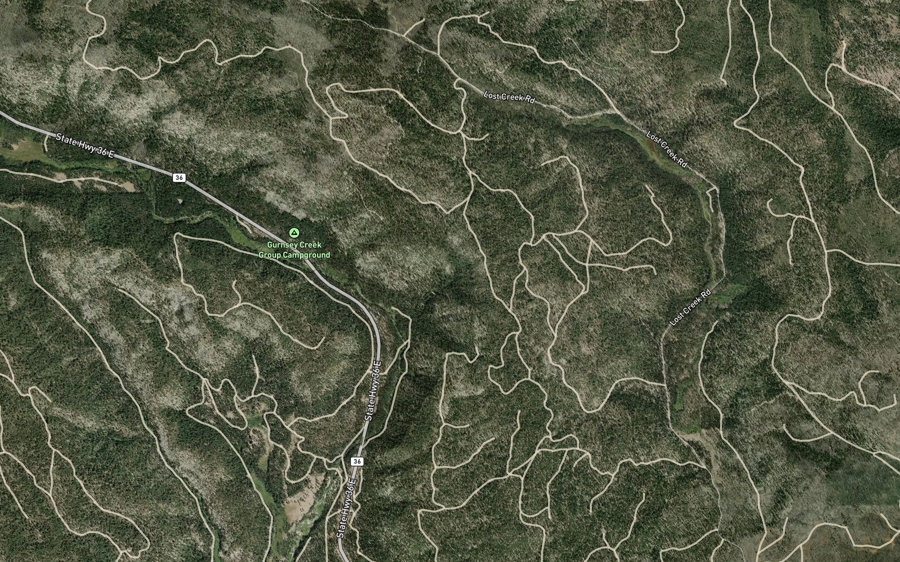 Satellite map of the Fern Springs