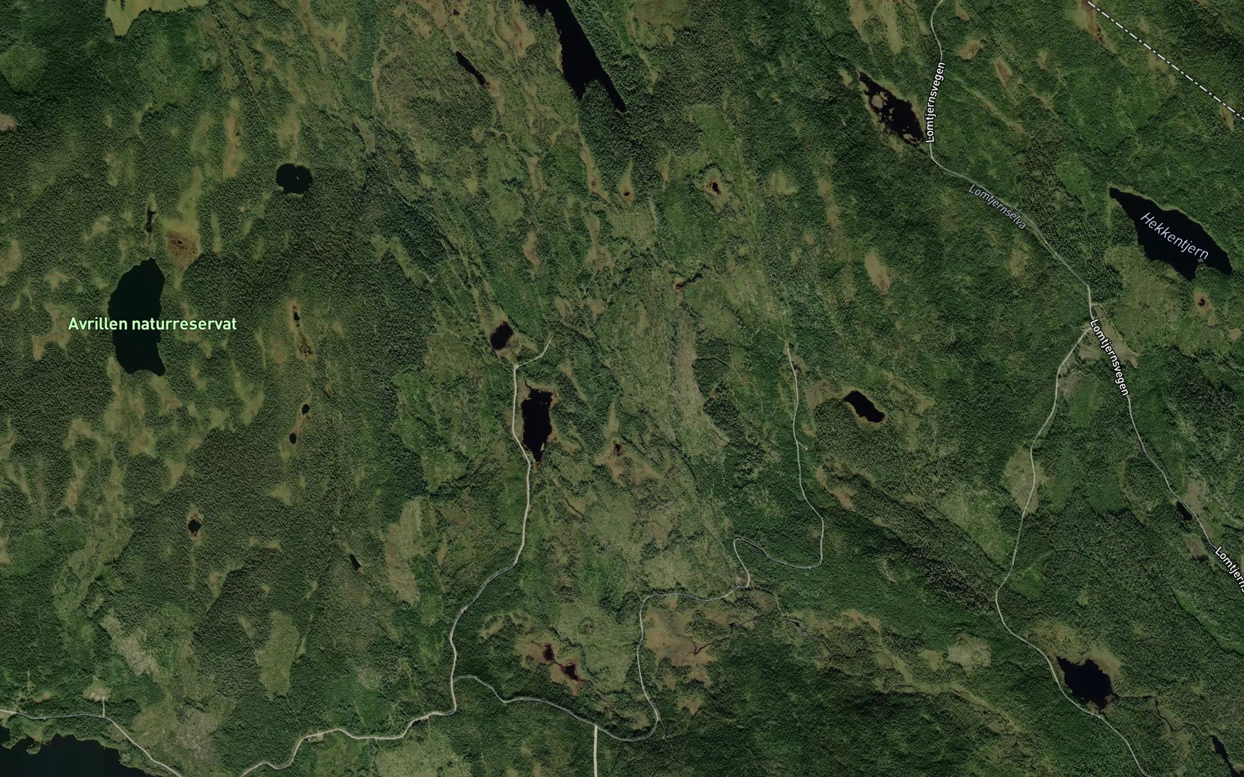 Satellite map of the Huldertjernsbekken