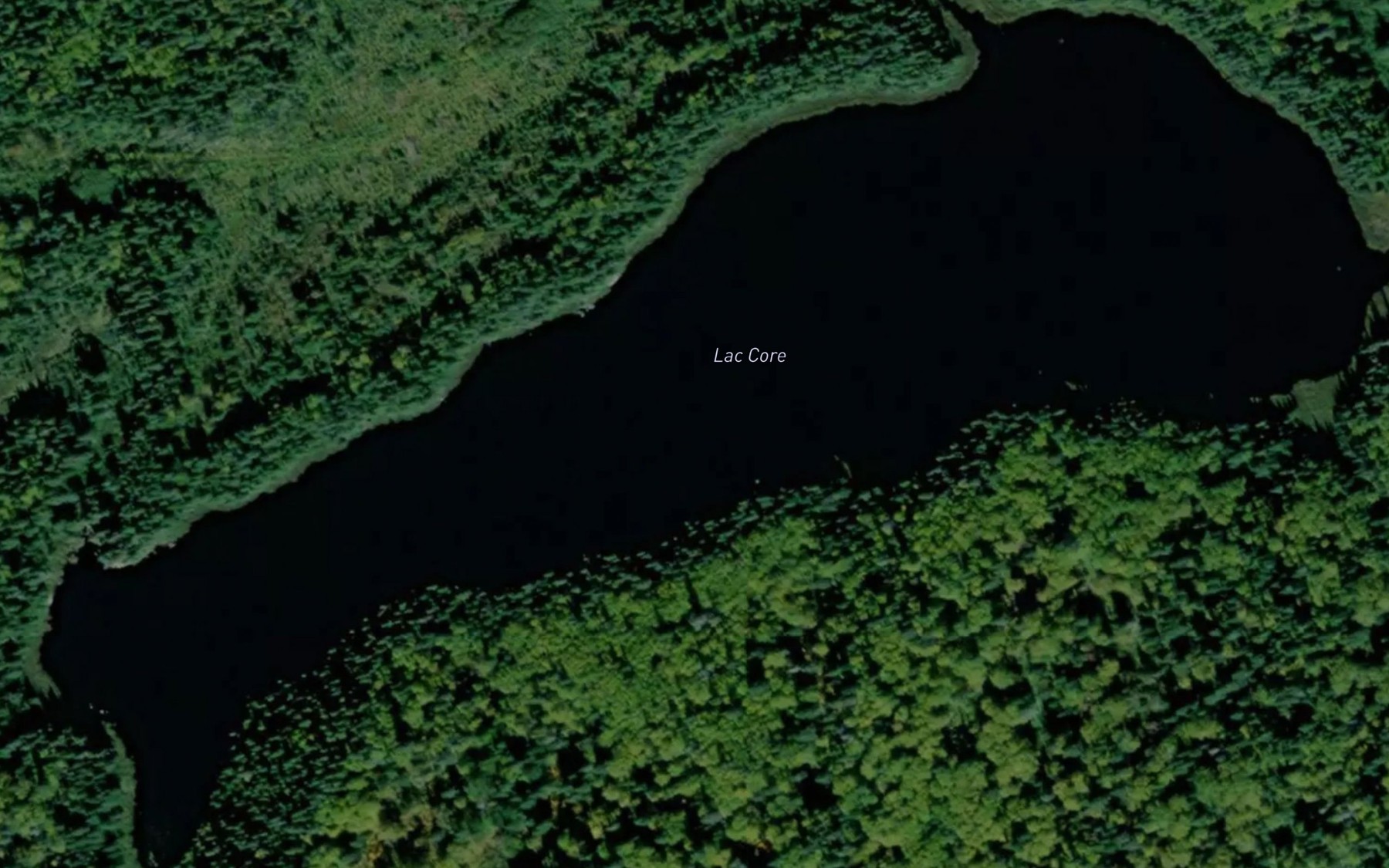 Satellite map of the Lac Villeneuve
