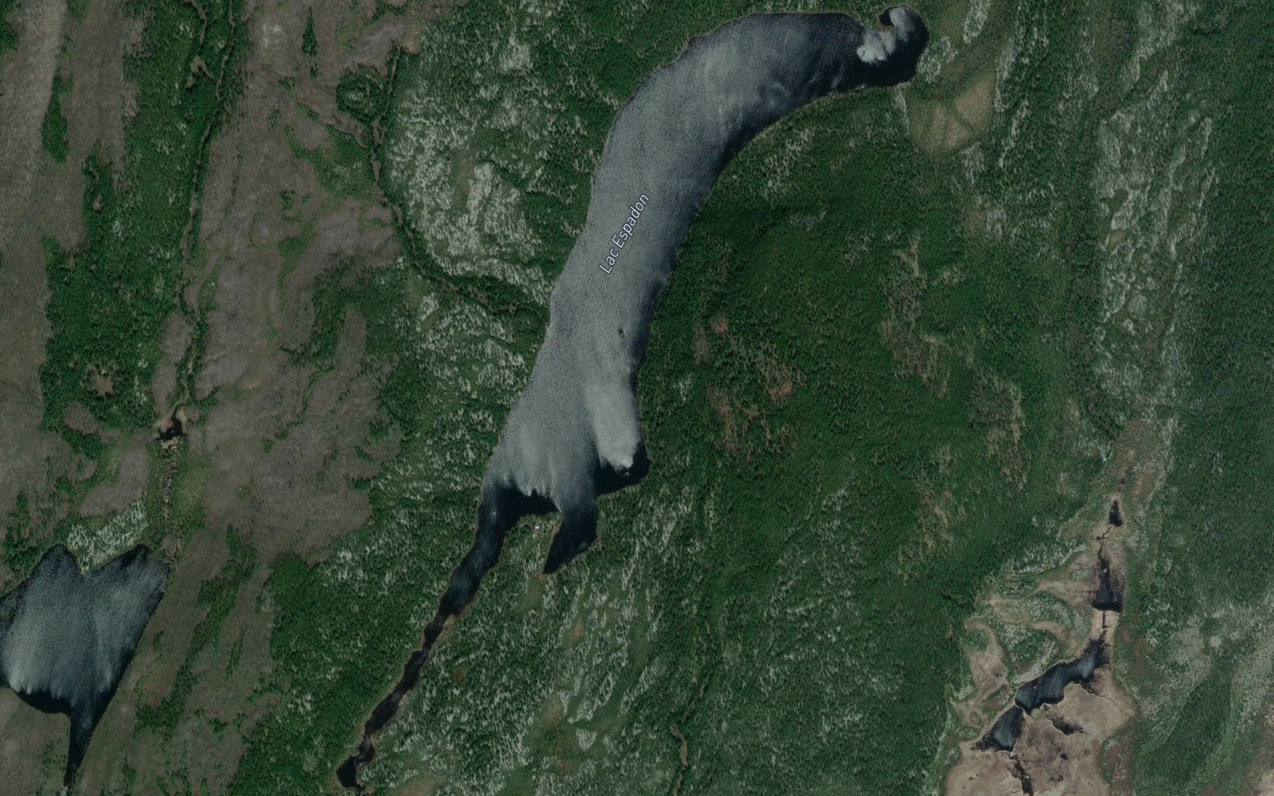 Satellite map of the Lac Espadon