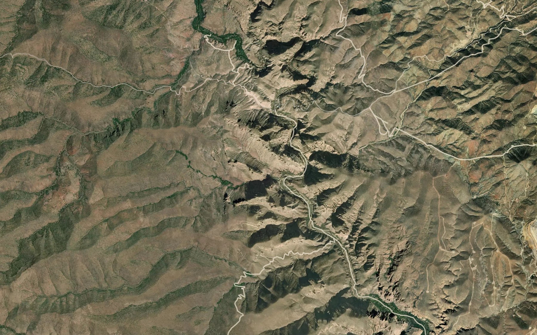 Satellite map of the Hot Springs