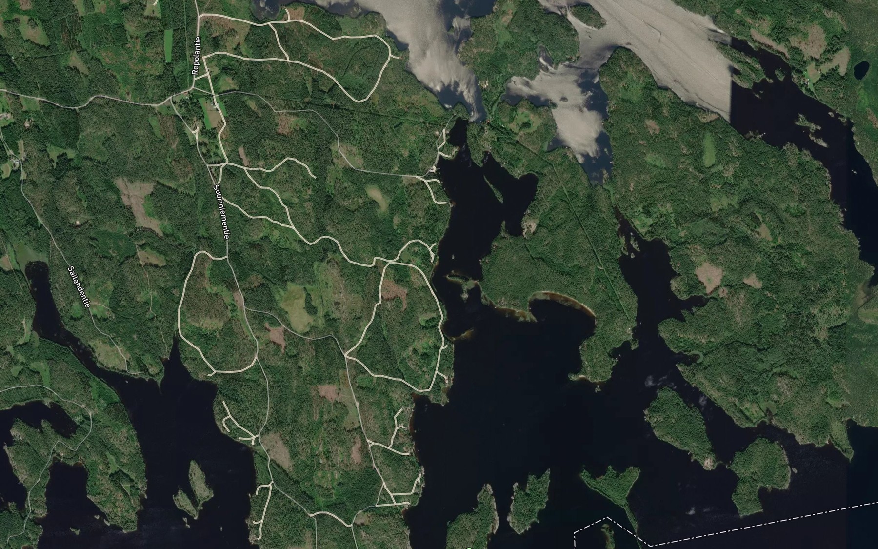 Satellite map of the Poikpuoleisensalmi