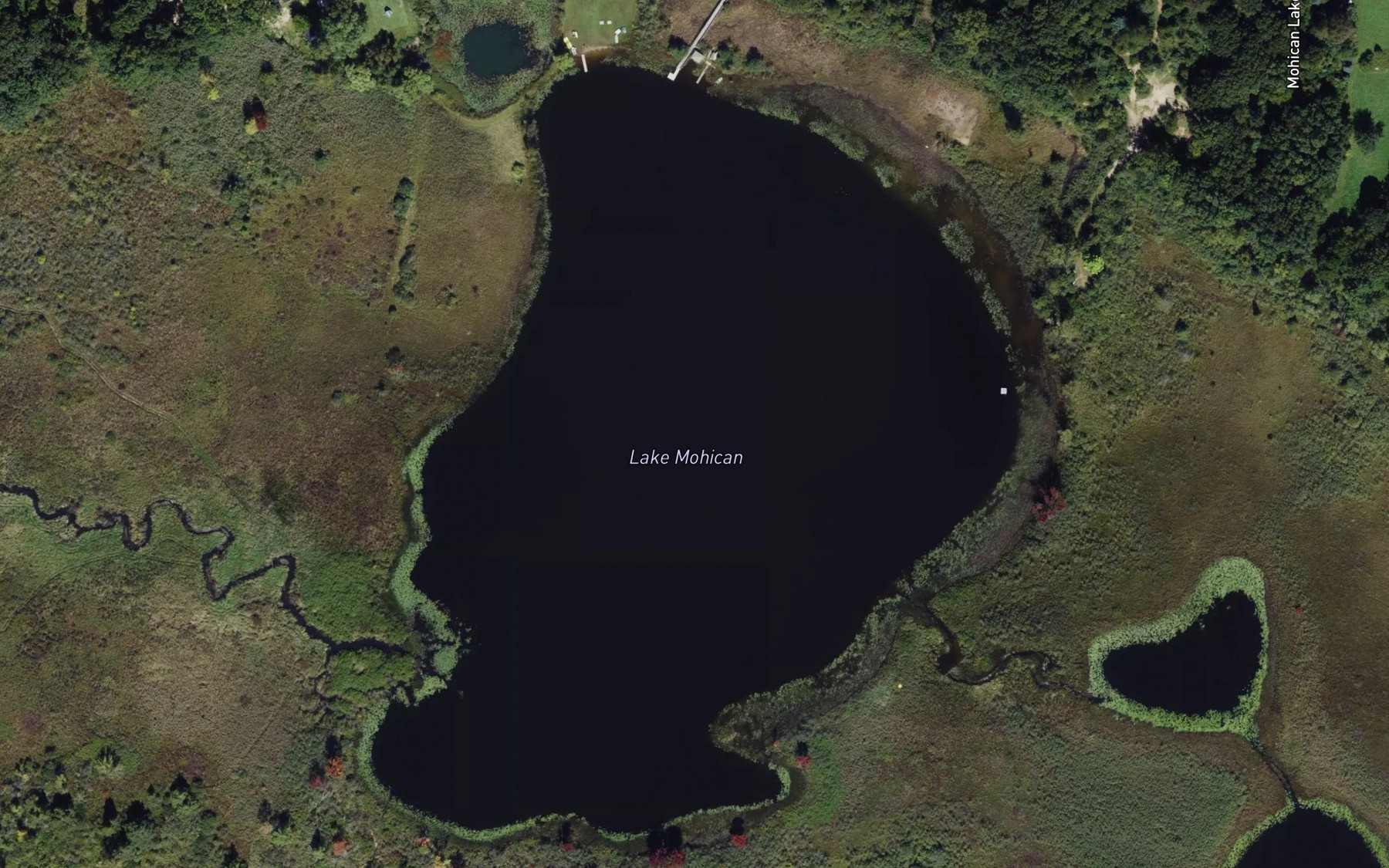 Satellite map of the Lake Mohican
