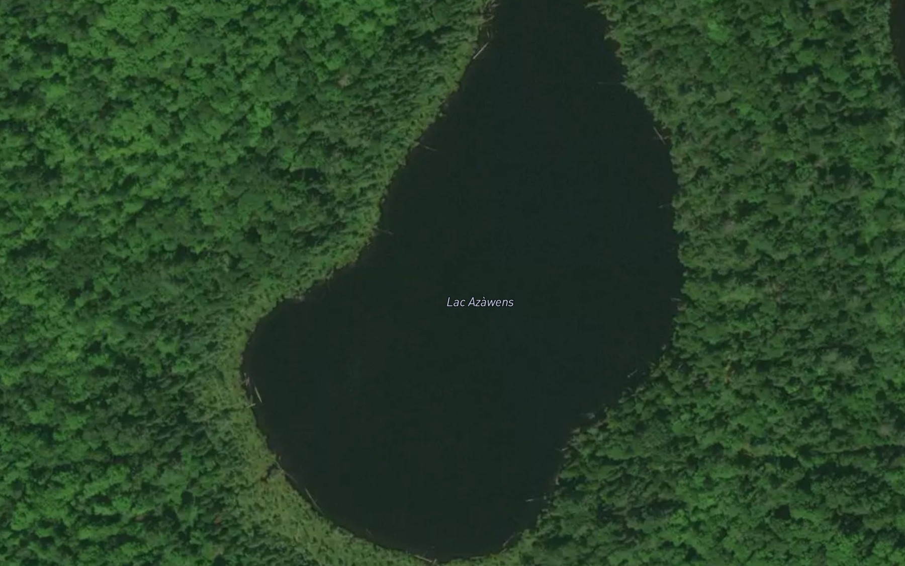 Satellite map of the Lac Azawens