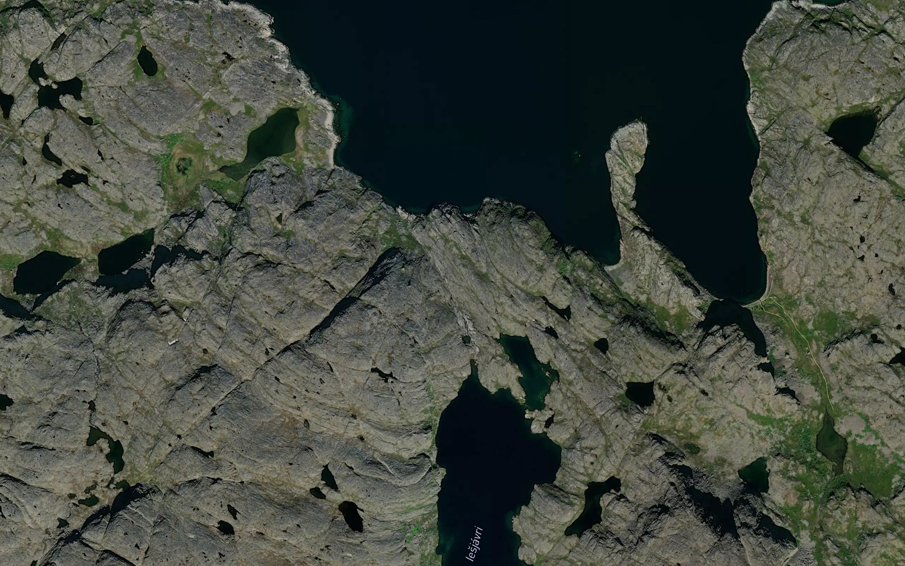 Satellite map of the Iesjakka