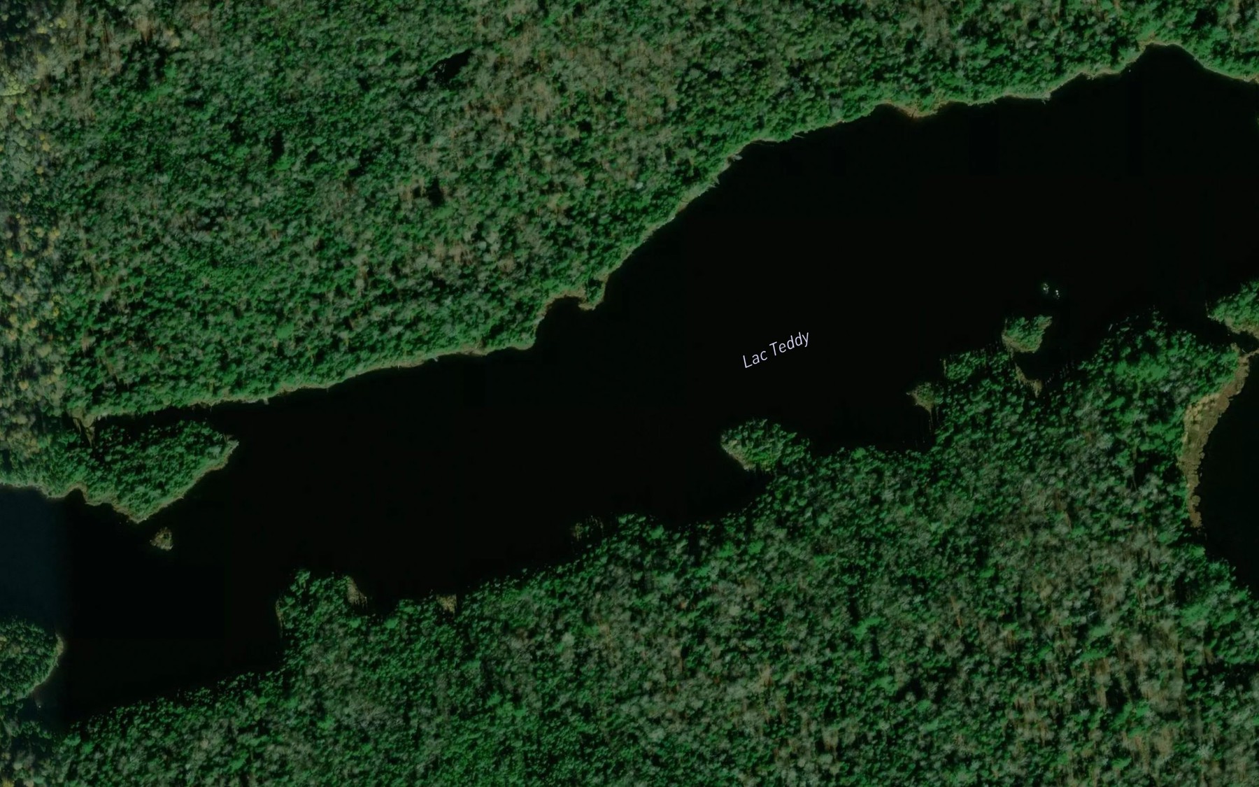 Satellite map of the Lac Teddy