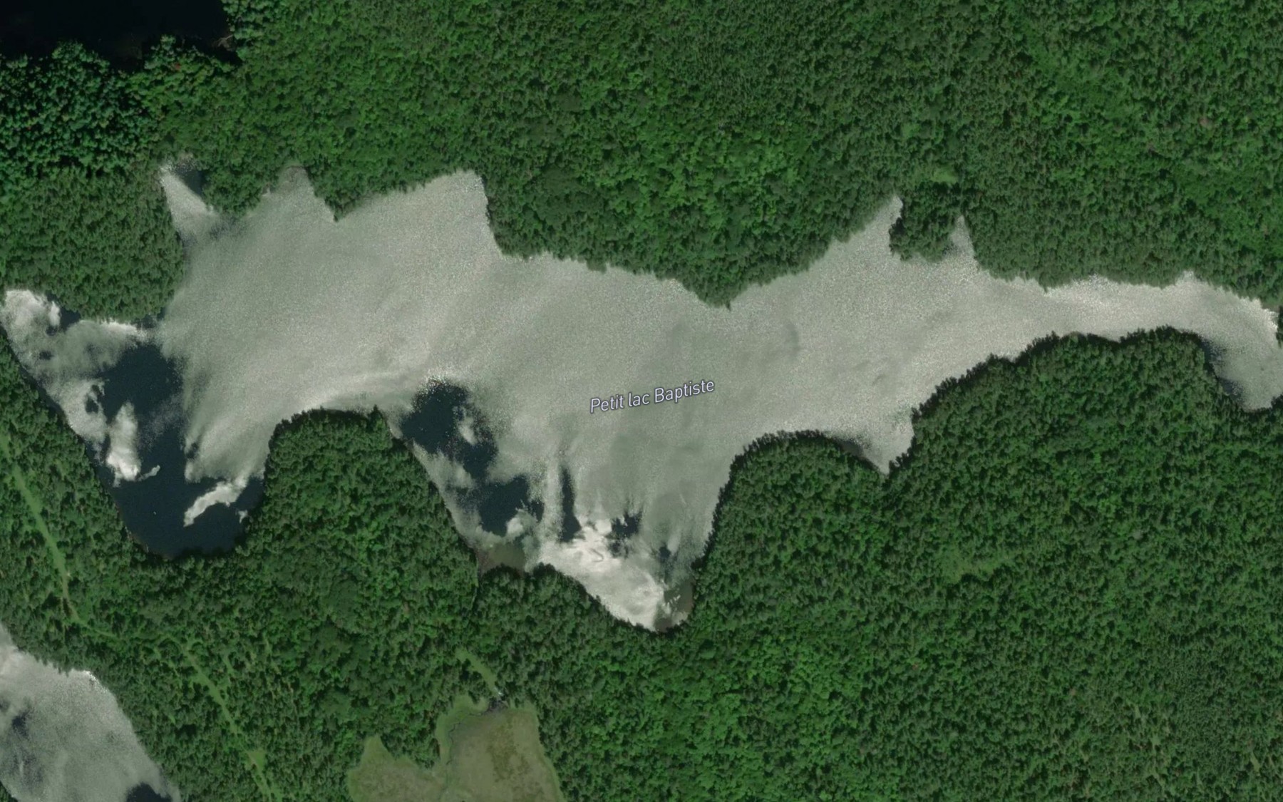 Satellite map of the Petit lac Baptiste