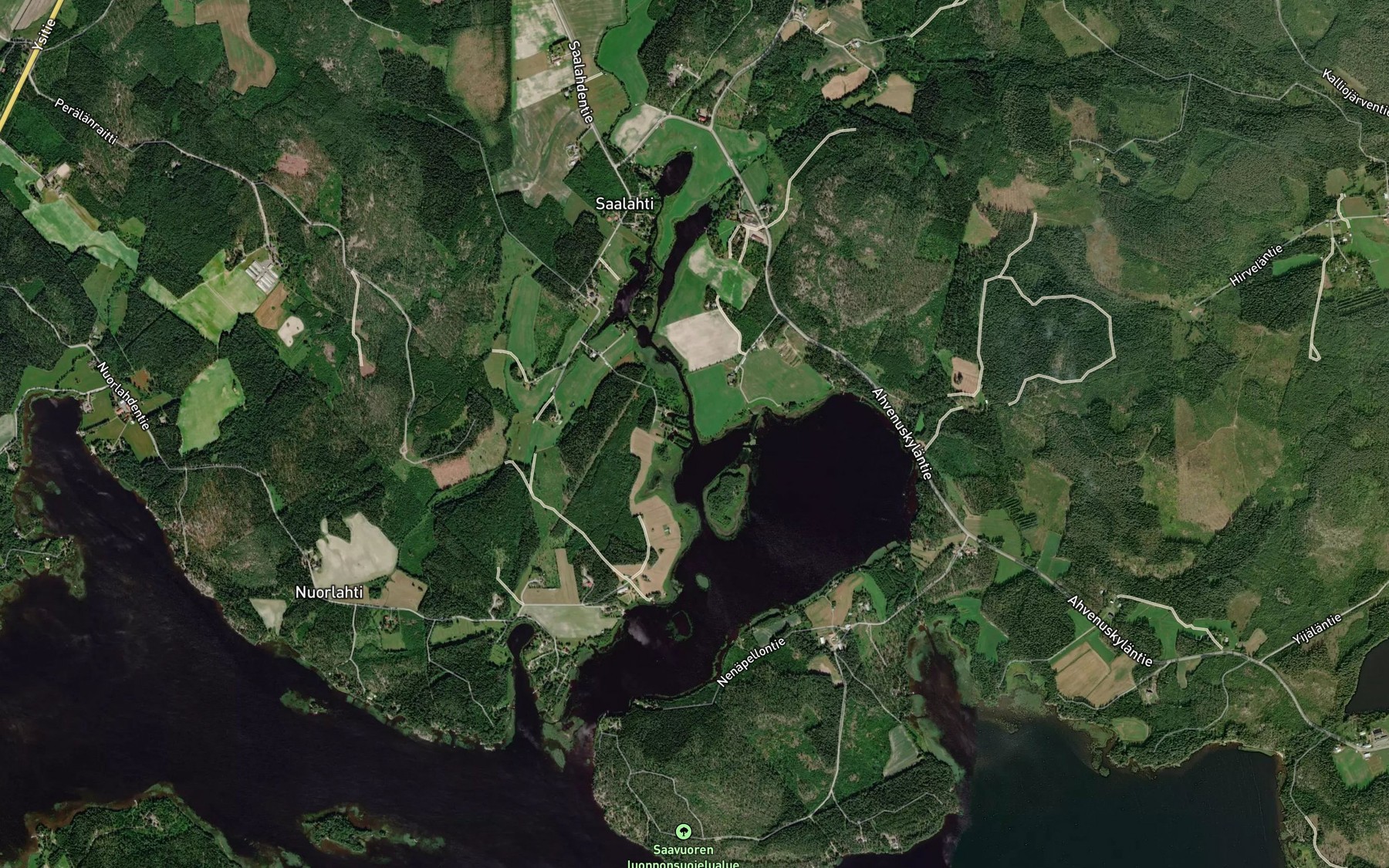 Satellite map of the Saajoki