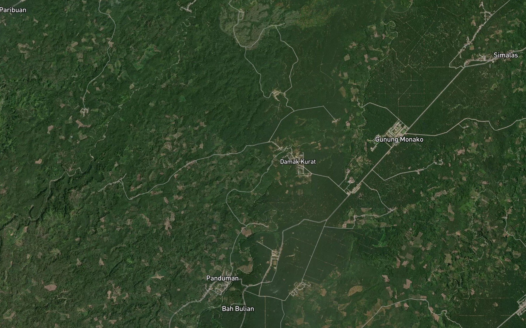 Satellite map of the Bah Apung
