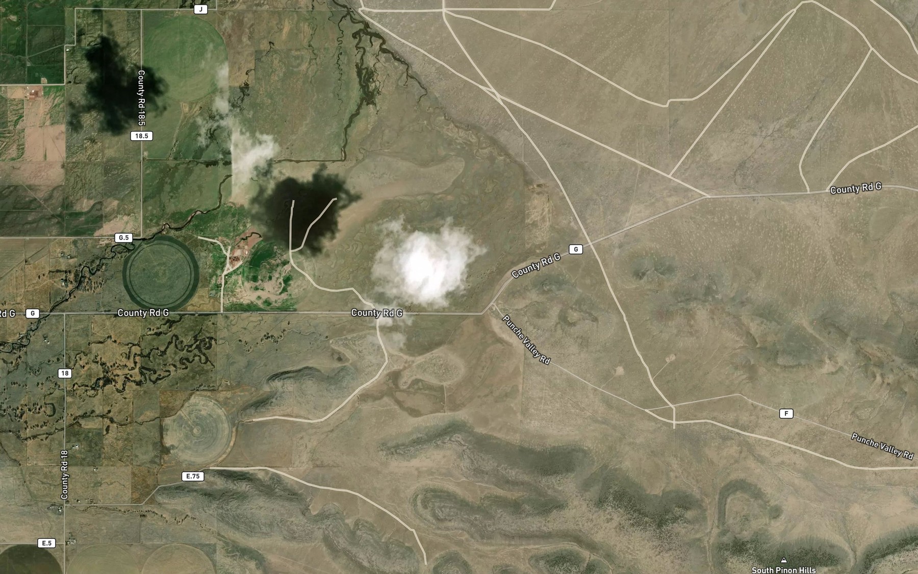 Satellite map of the Braiien Ditch Number 3