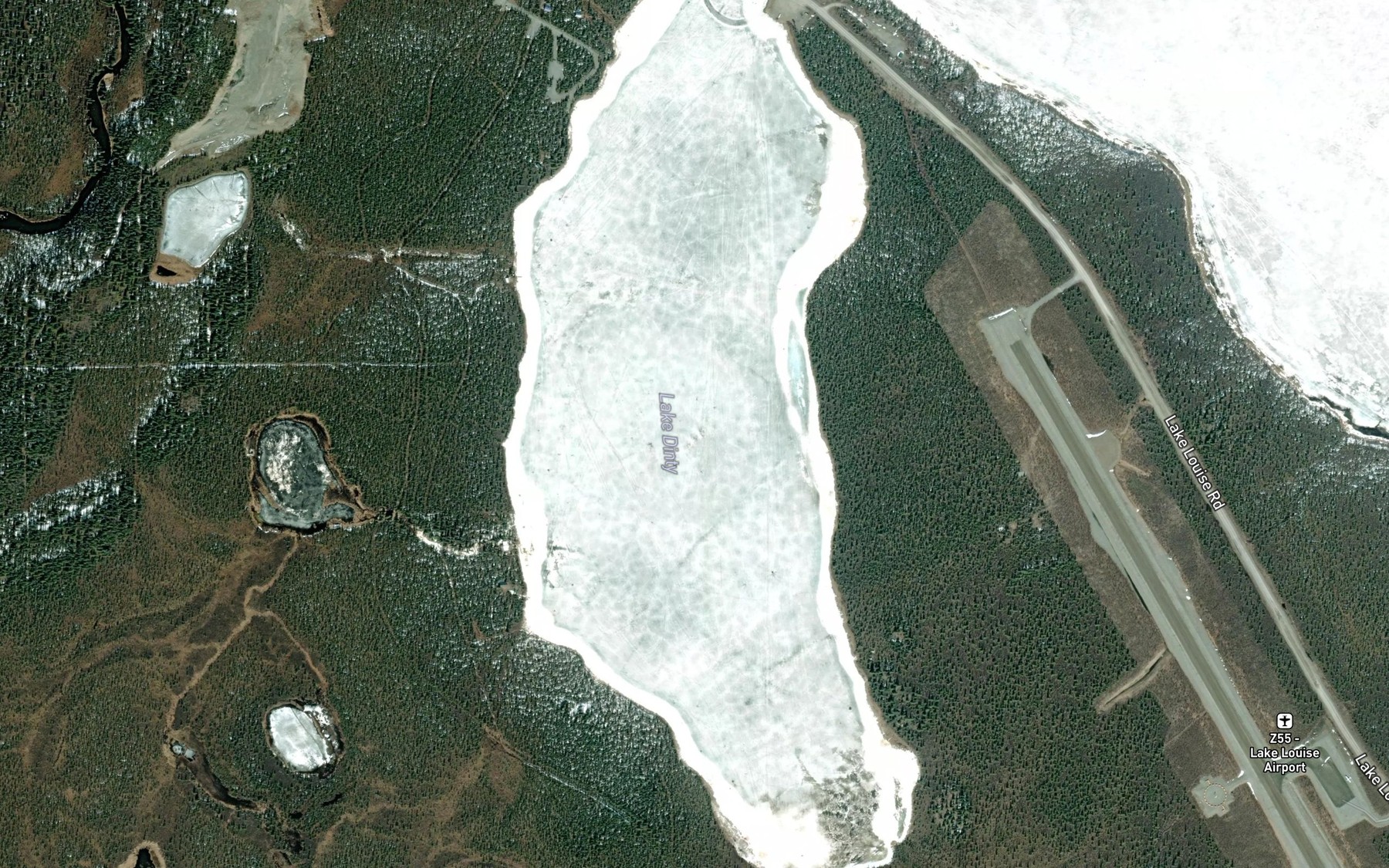 Satellite map of the Lake Dinty