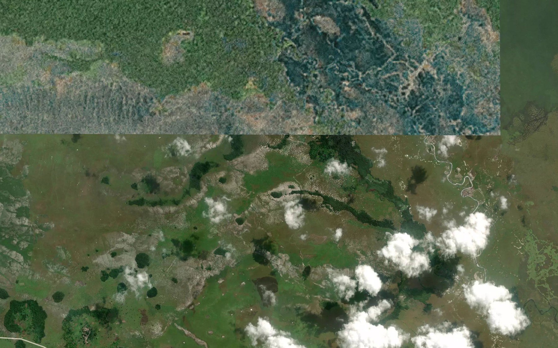 Satellite map of the Ntsou