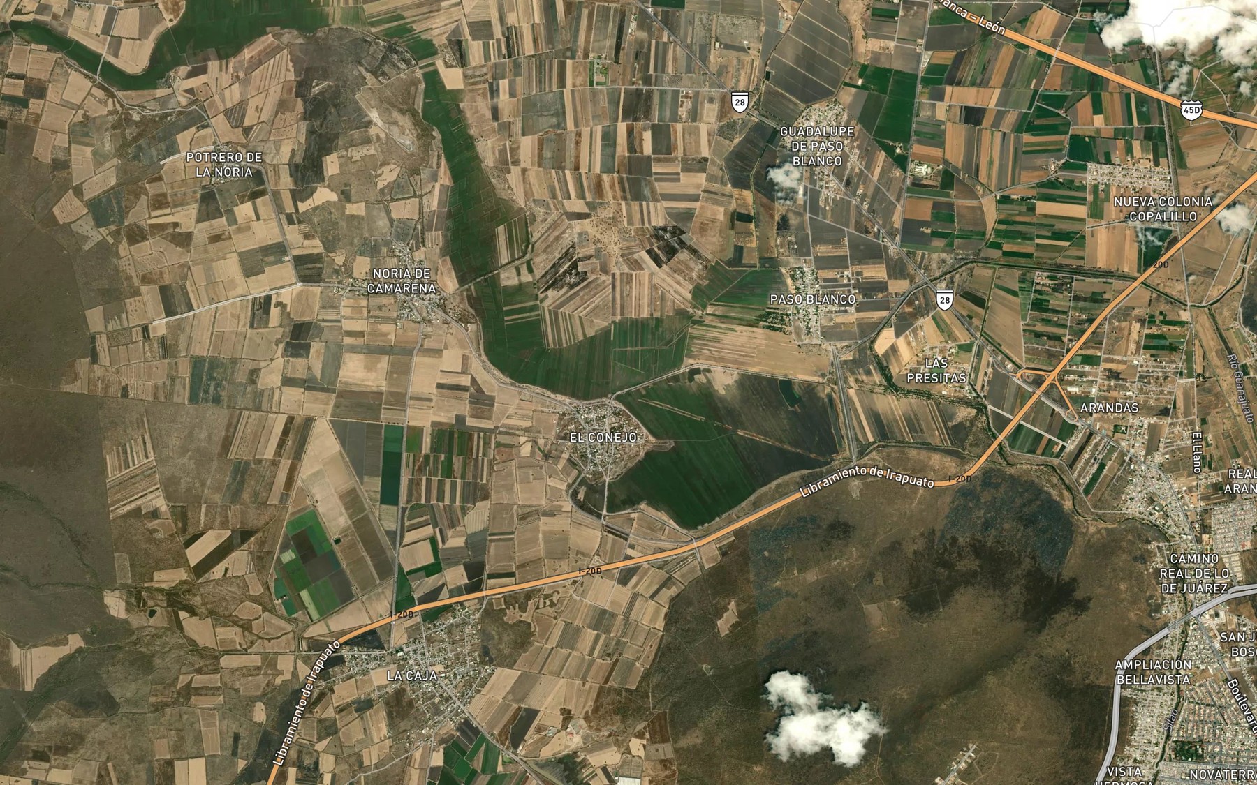 Satellite map of the Tepalcates