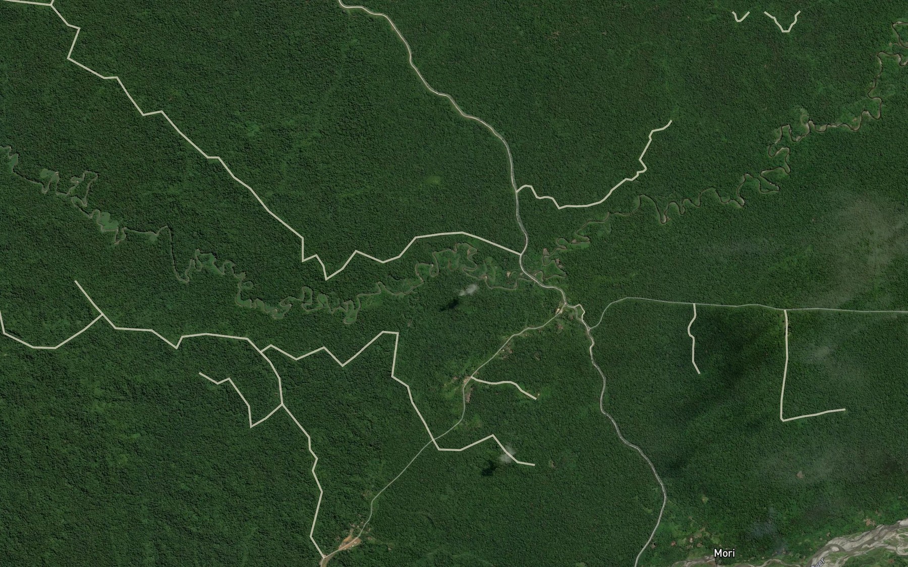 Satellite map of the Fivoa Creek