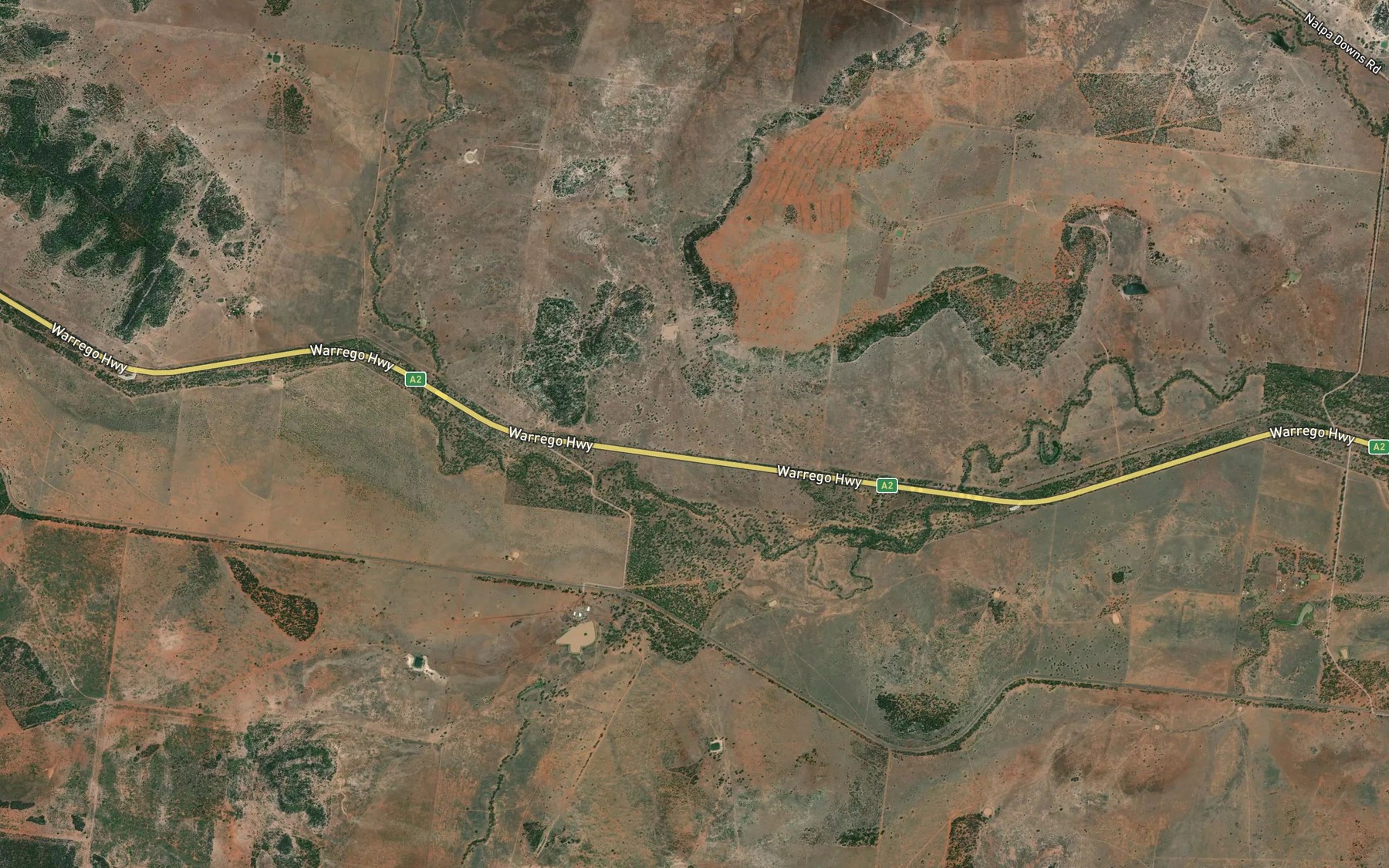 Satellite map of the Amboola Creek