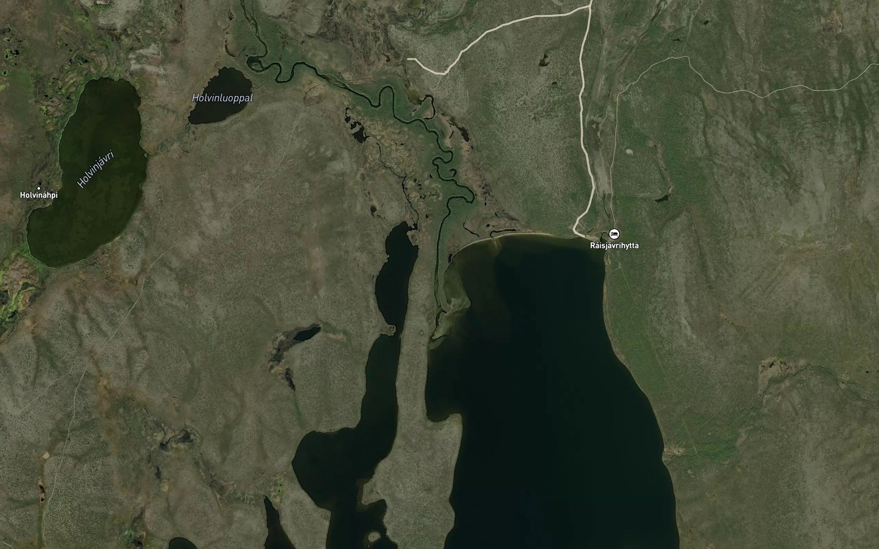 Satellite map of the Cieknaljohka