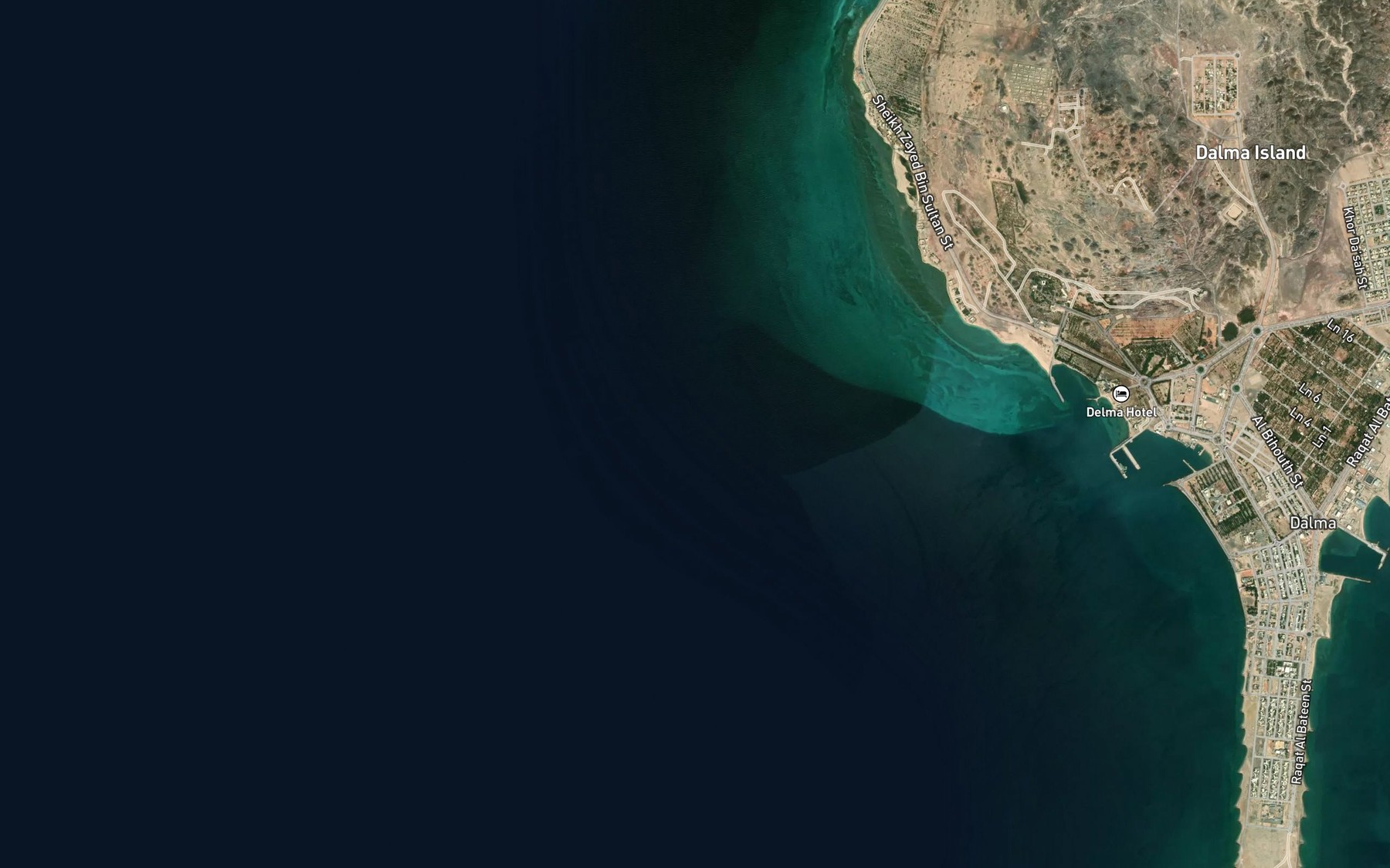 Satellite map of the Knight Shoal