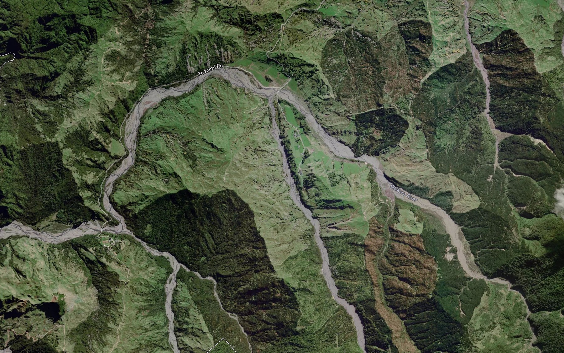 Satellite map of the Mangamaha Stream