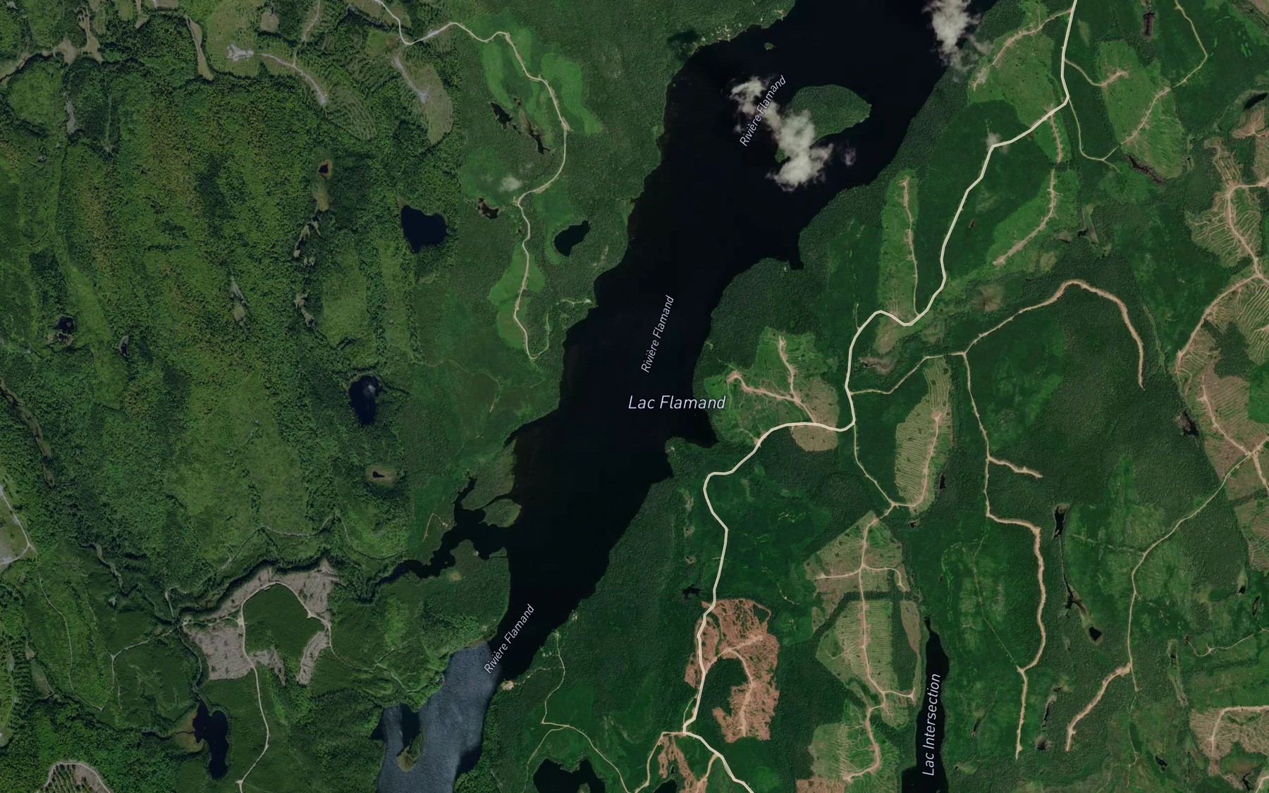 Satellite map of the Baie du Bouleau Blanc