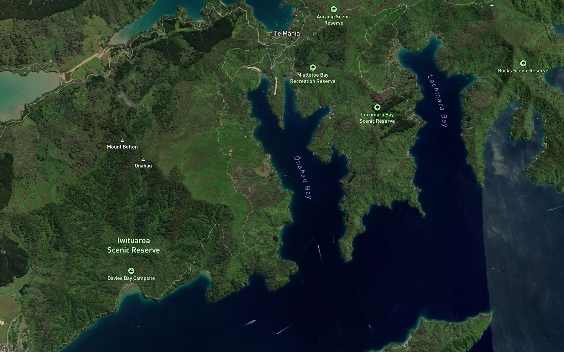 Satellite map of the Dartmoor Bay