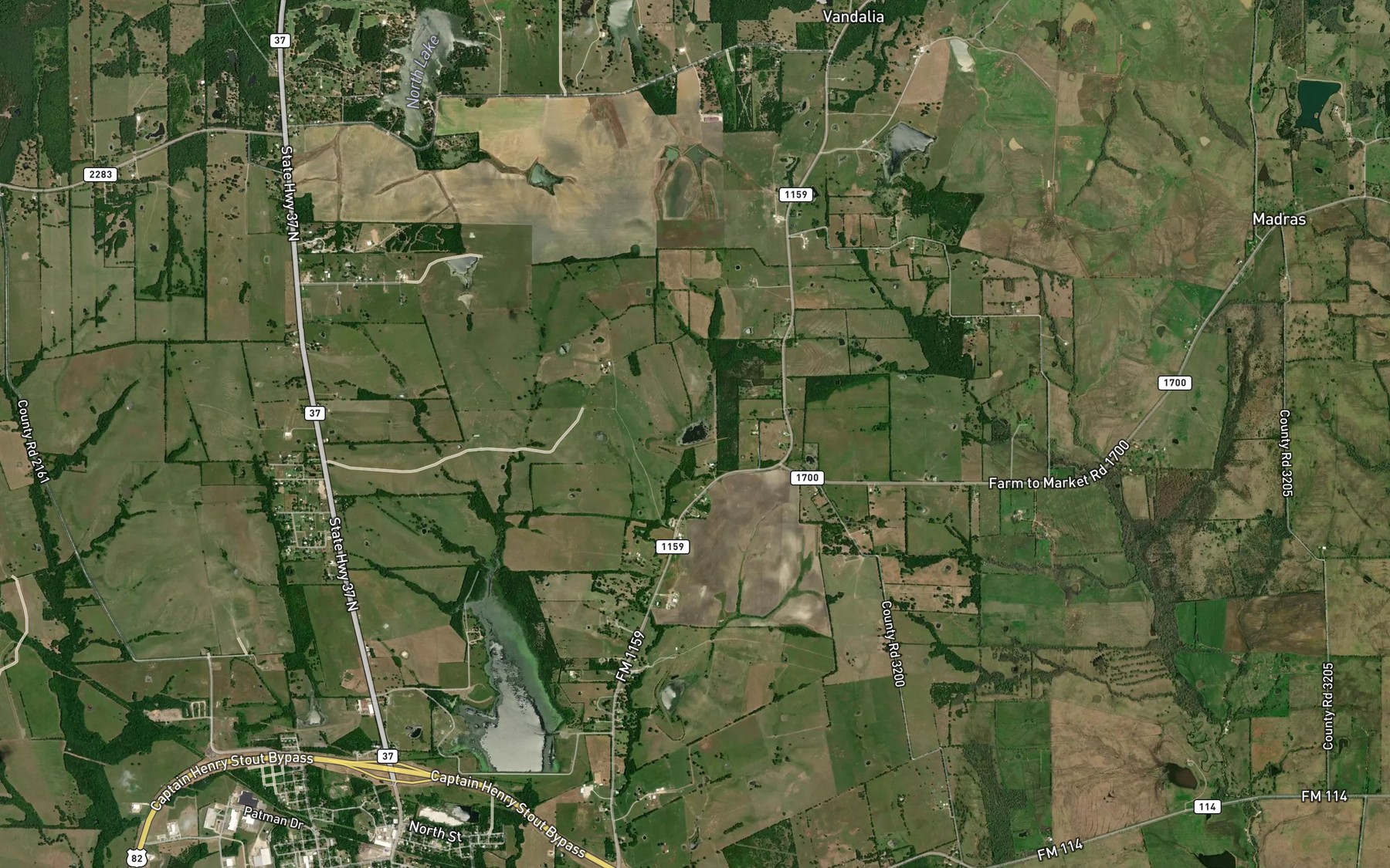 Satellite map of the Soil Conservation Service Site 3 Reservoir