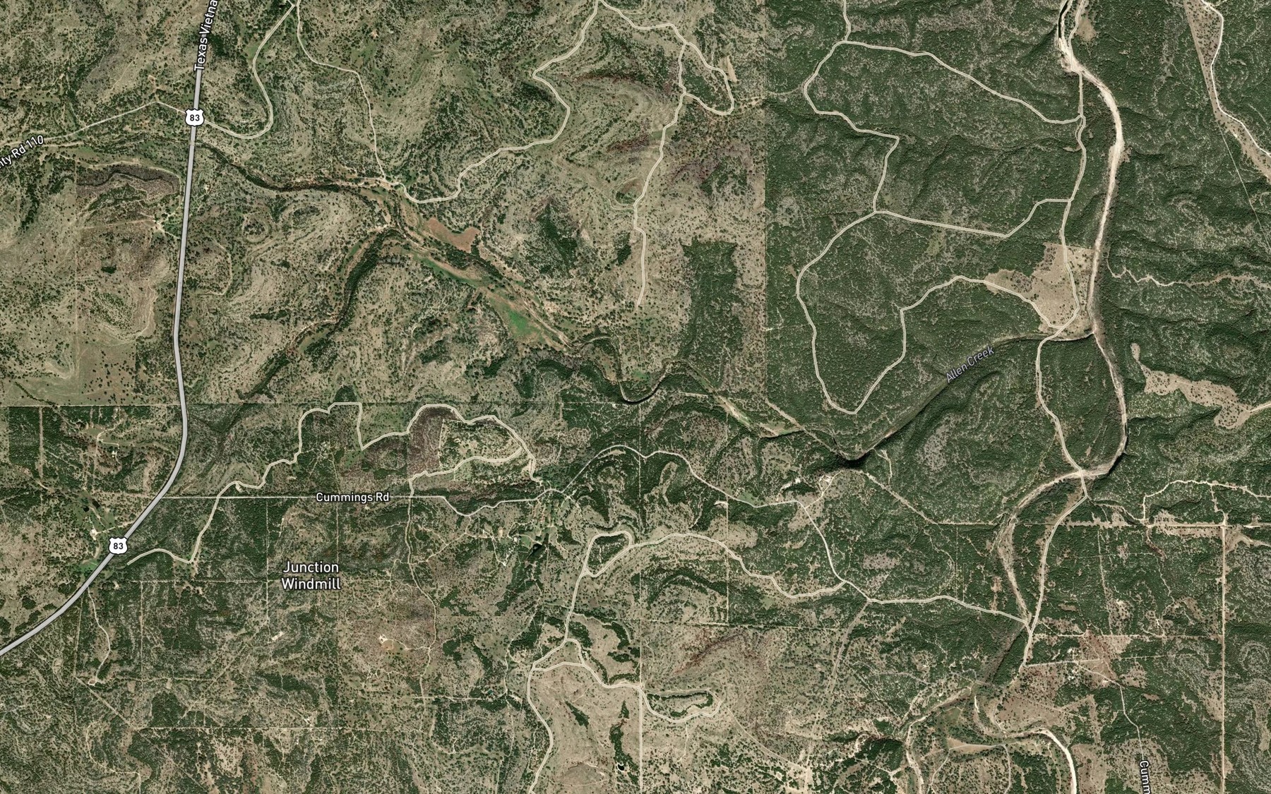 Satellite map of the Elm Waterhole