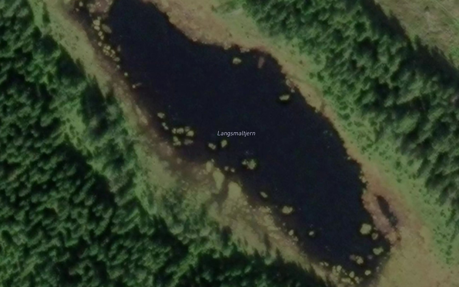 Satellite map of the Langsmaltjernet