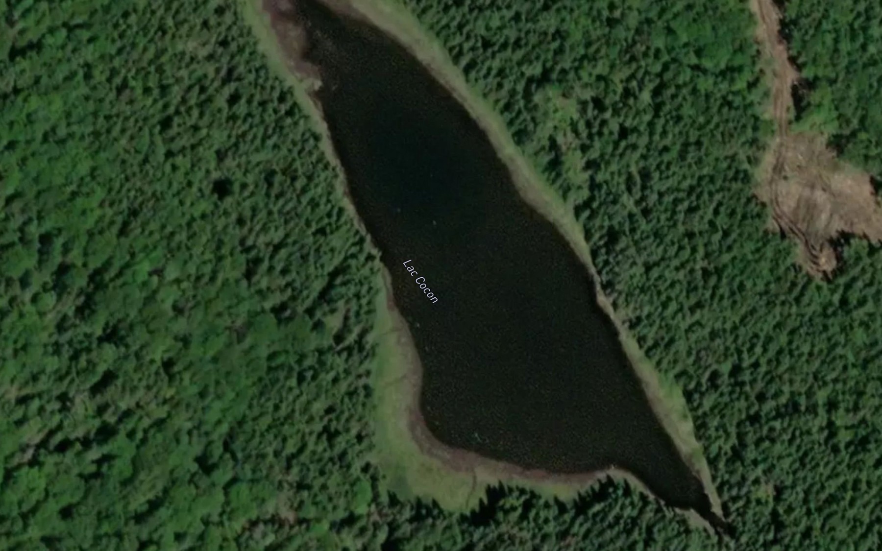 Satellite map of the Lac Cocon