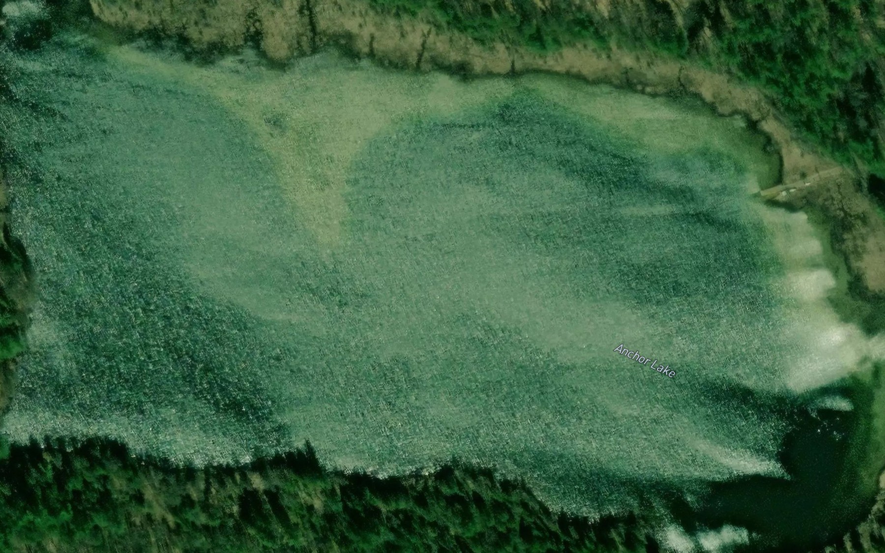 Satellite map of the Anchor Lake