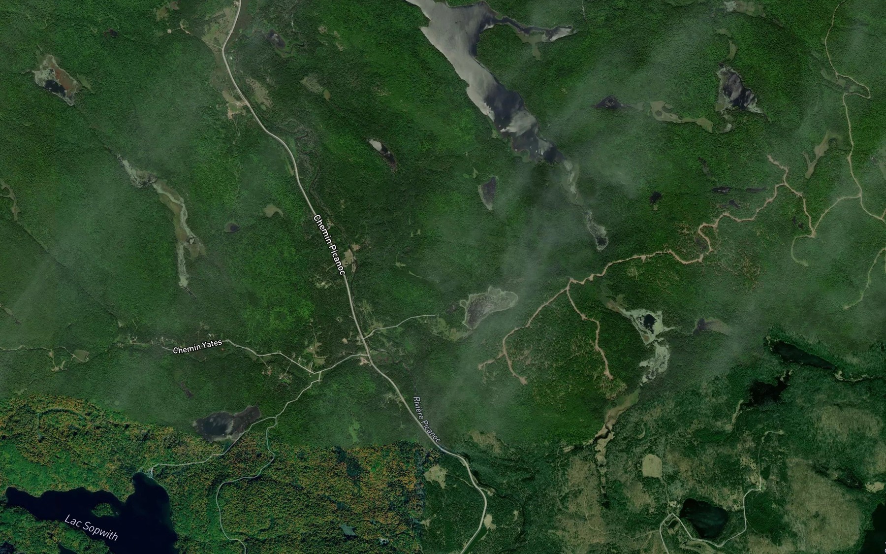 Satellite map of the Ruisseau Sandy