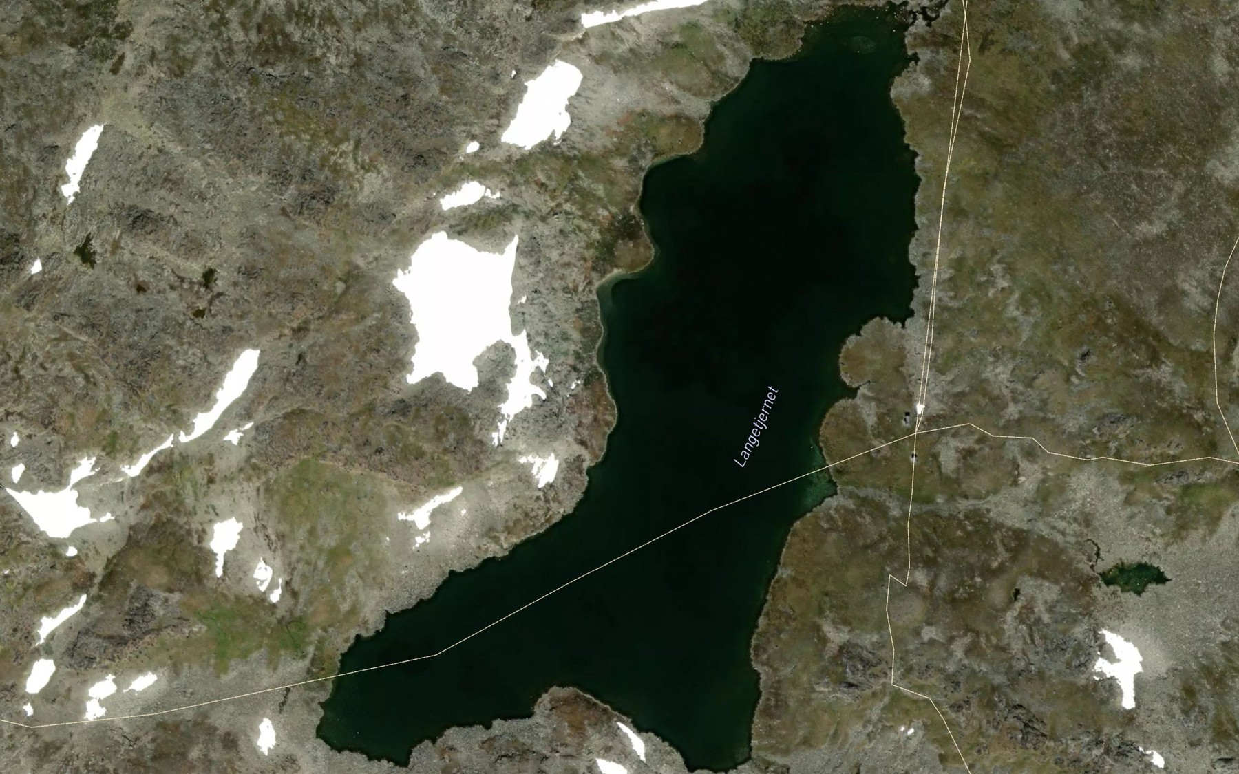 Satellite map of the Langetjernet