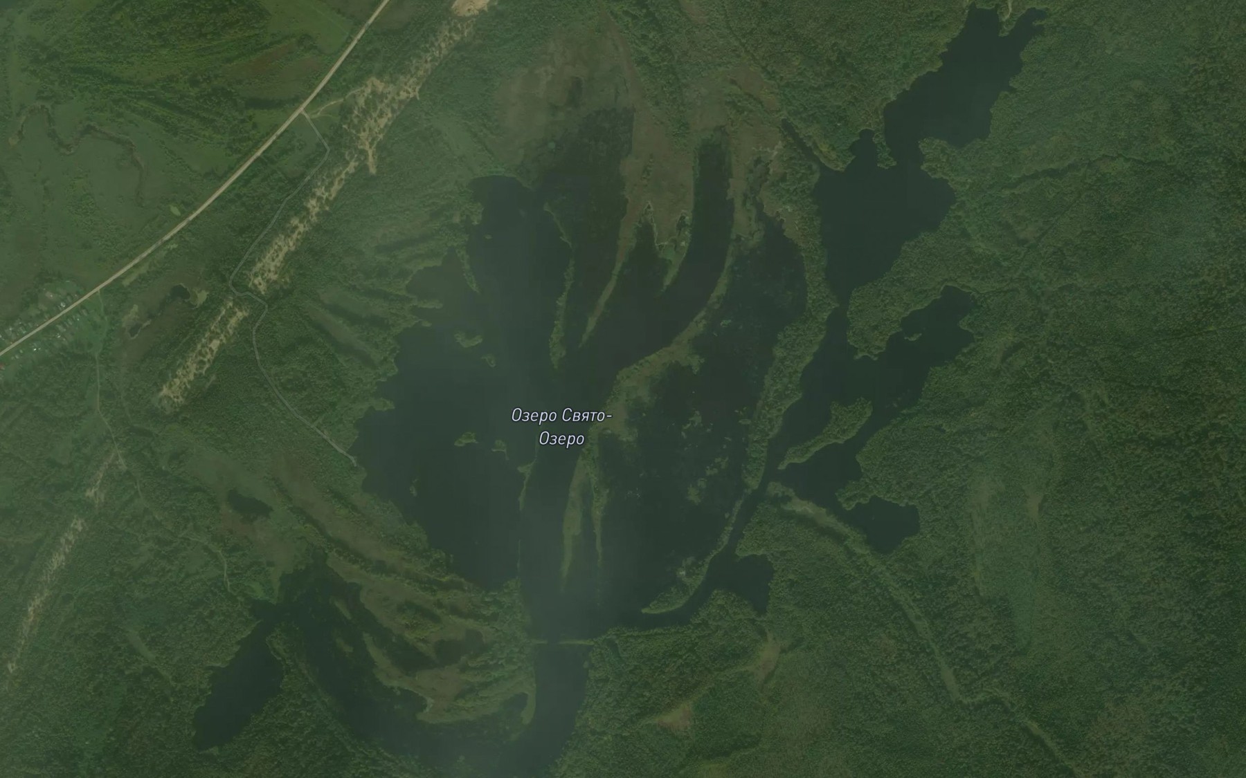 Satellite map of the Ozero Svyato-Ozero