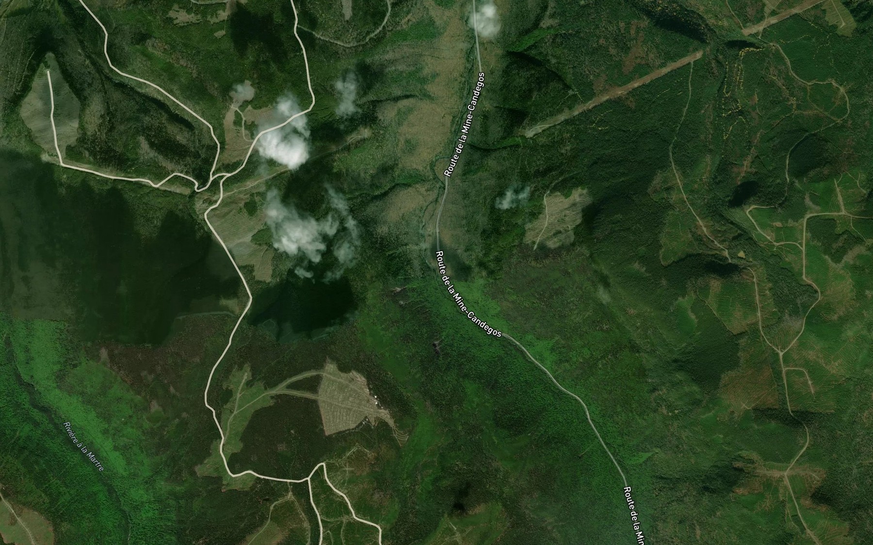 Satellite map of the Coulee a Pierre-Dugas