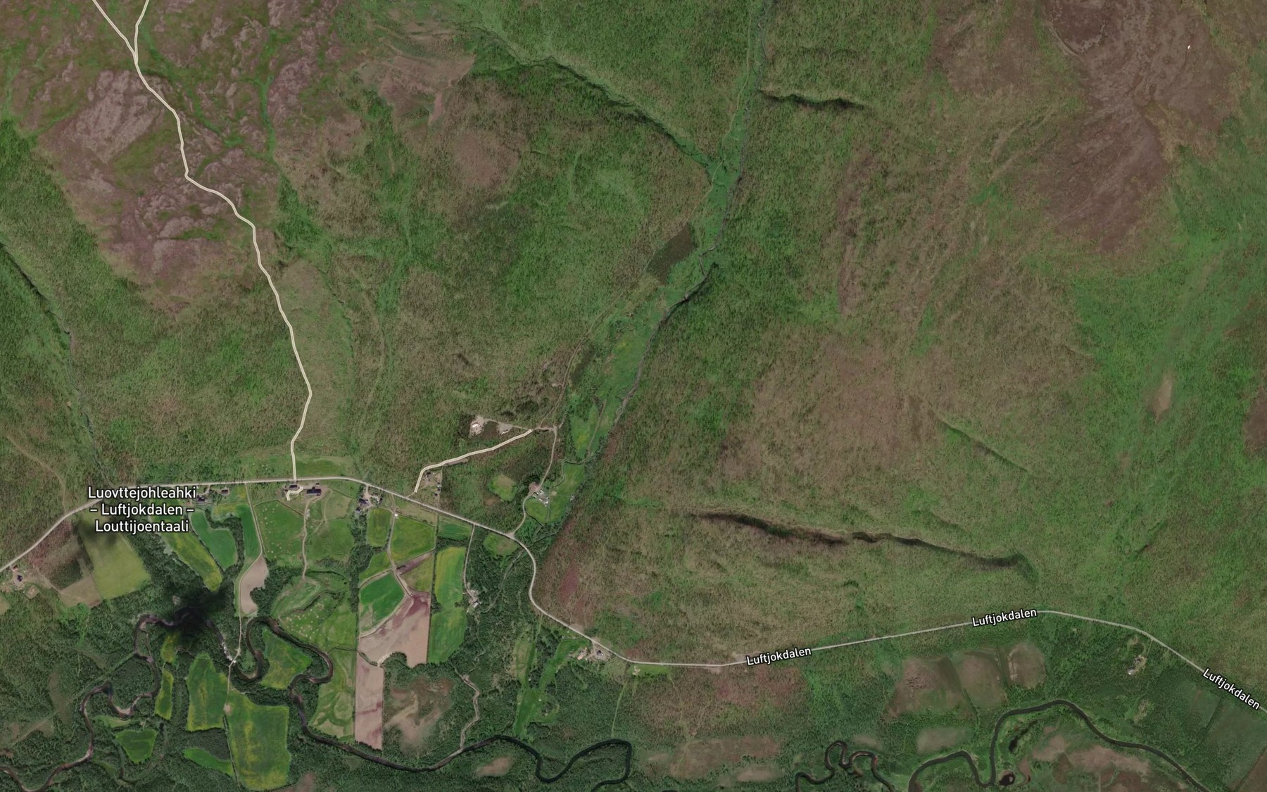 Satellite map of the Vegneselva