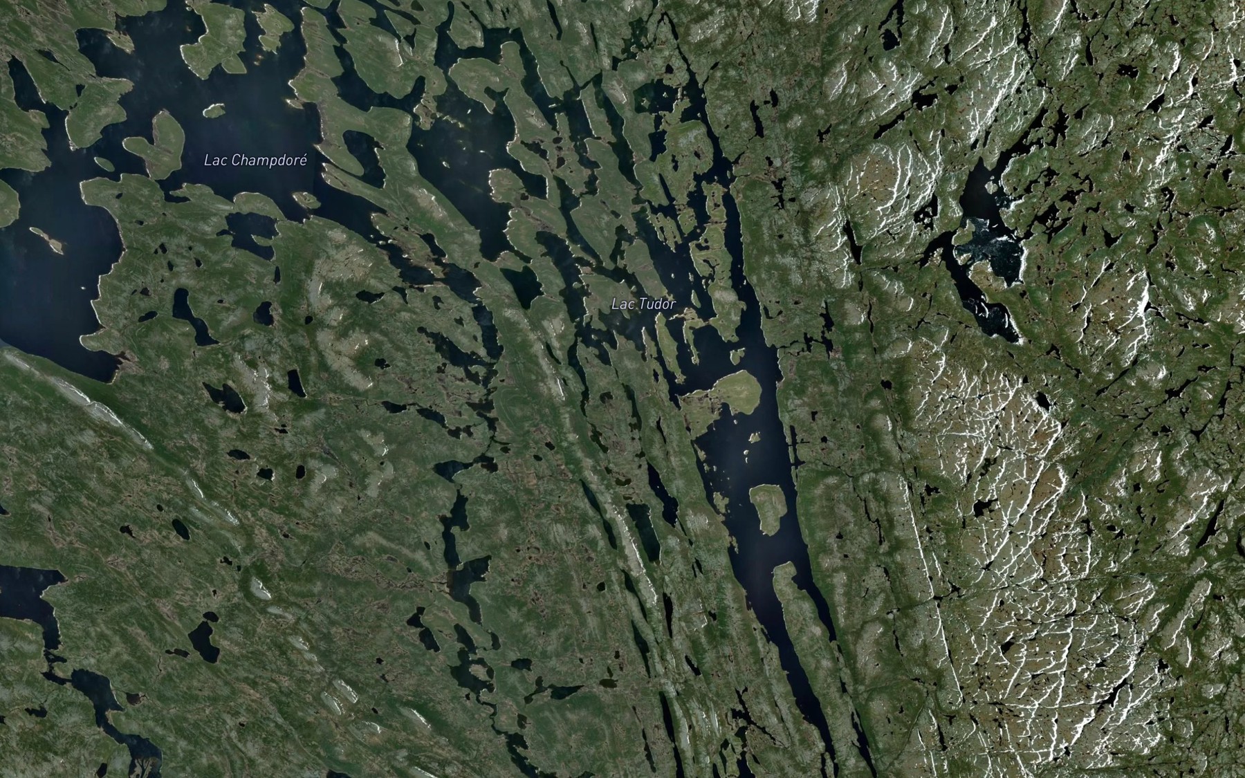 Satellite map of the Lac Tudor