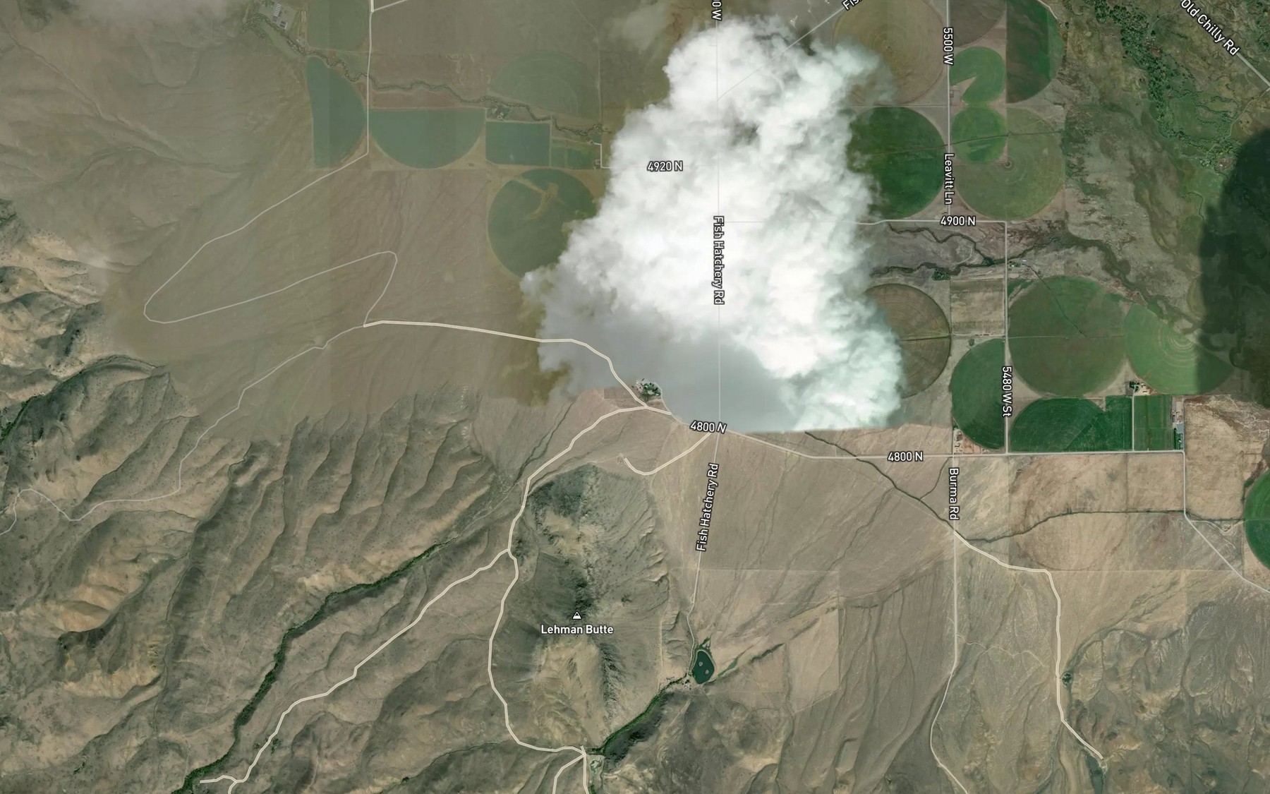 Satellite map of the Warm Springs