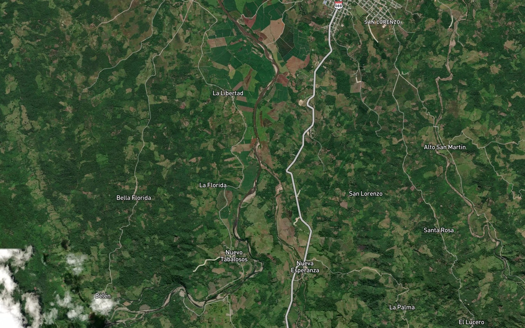 Satellite map of the Rio Ochique