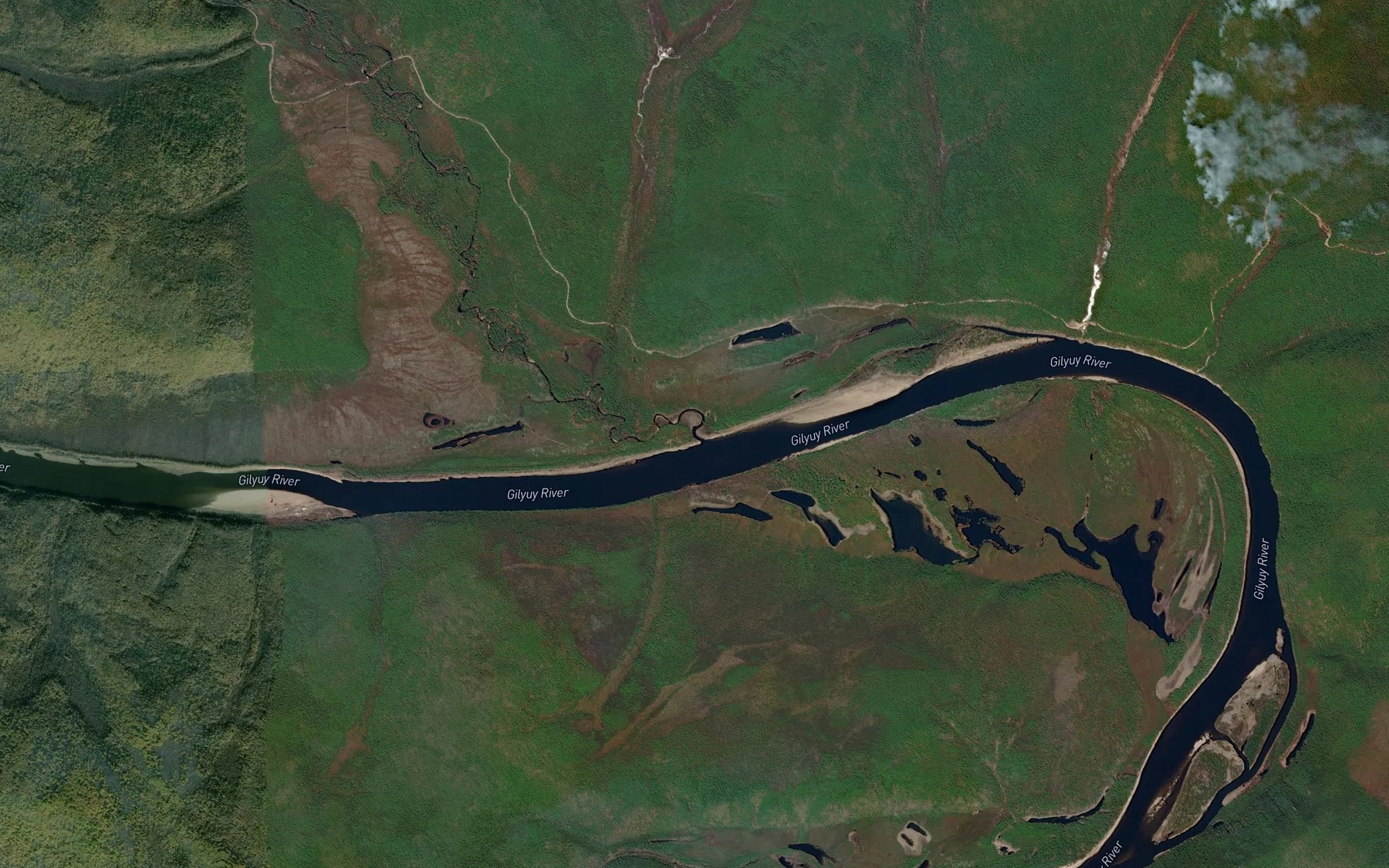 Satellite map of the Tygukit