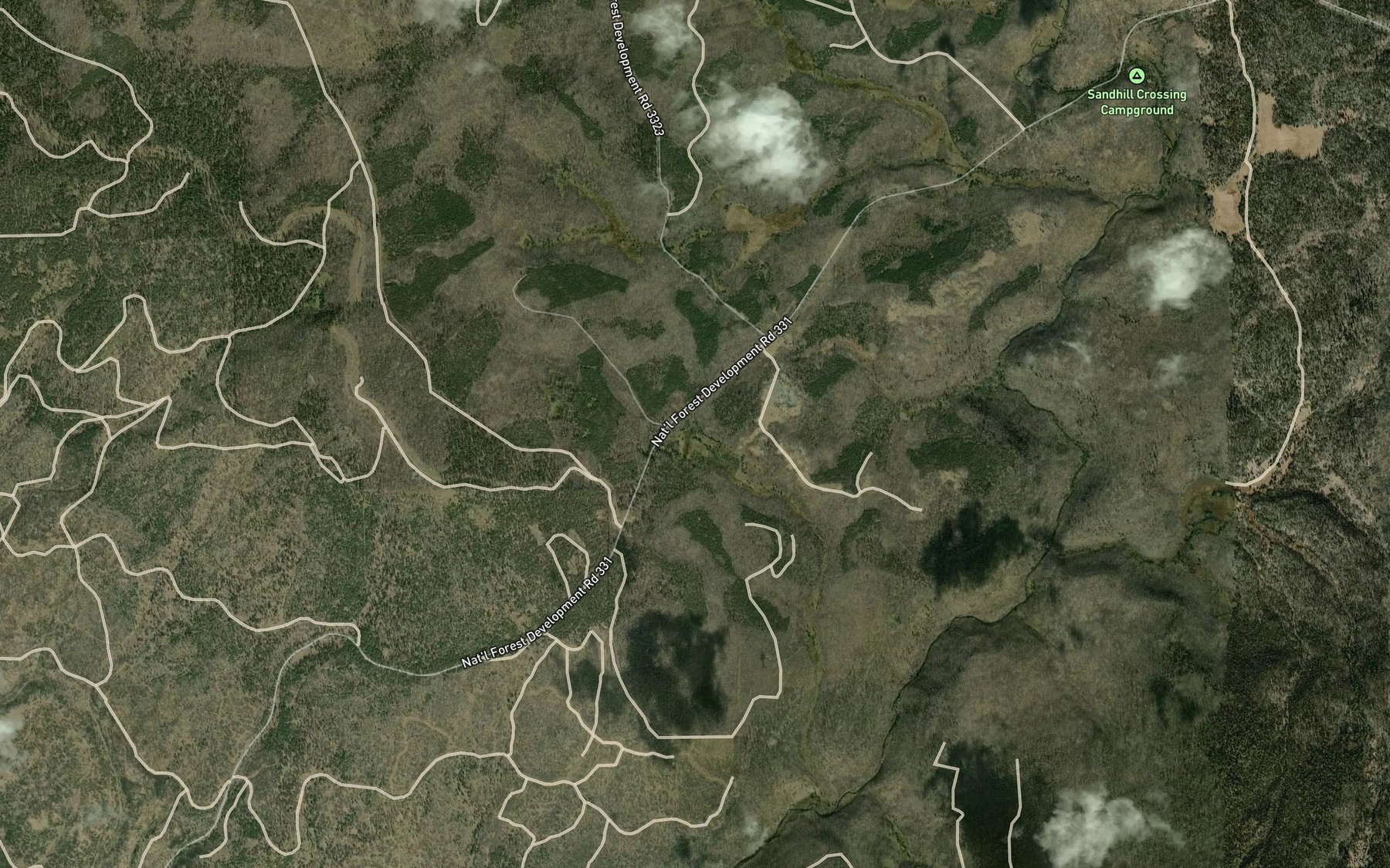 Satellite map of the Mud Spring