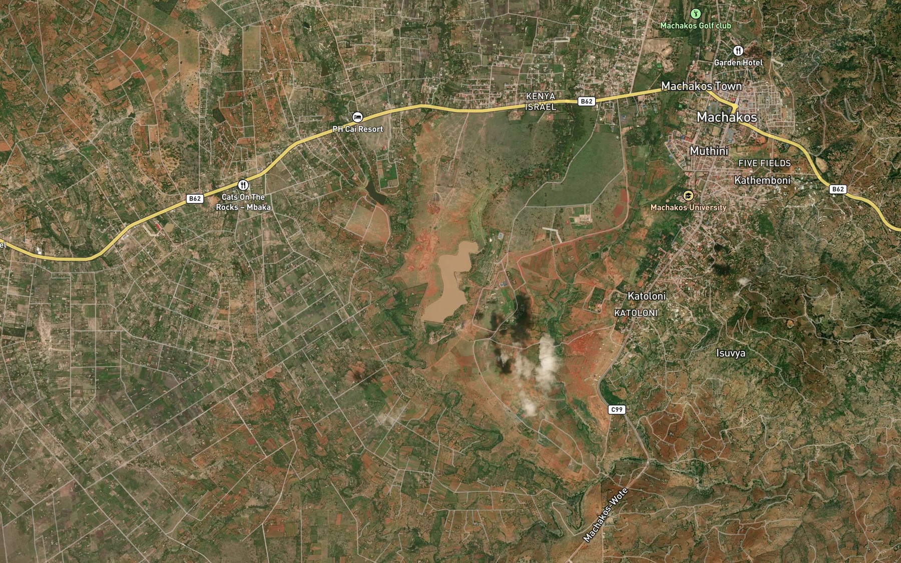 Satellite map of the Maruba Dam