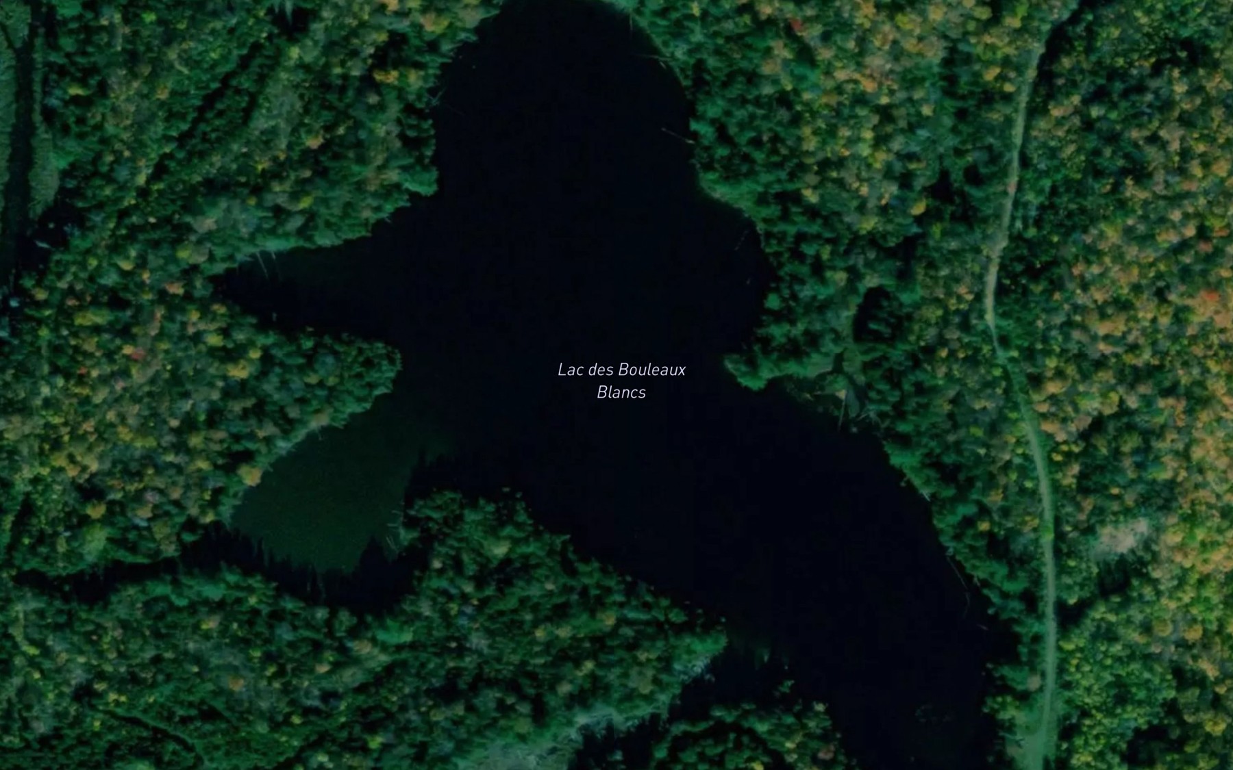 Satellite map of the Lac des Bouleaux Blancs
