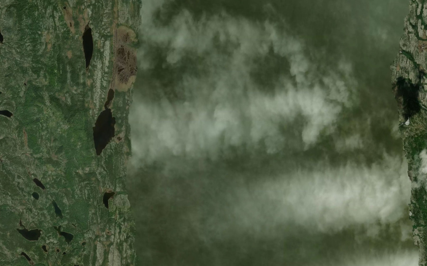 Satellite map of the Lac Kamishkushkakamass