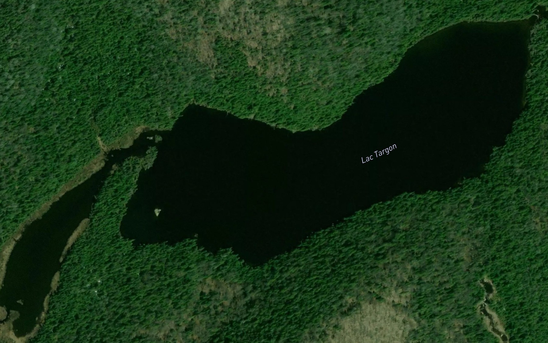 Satellite map of the Lac Targon