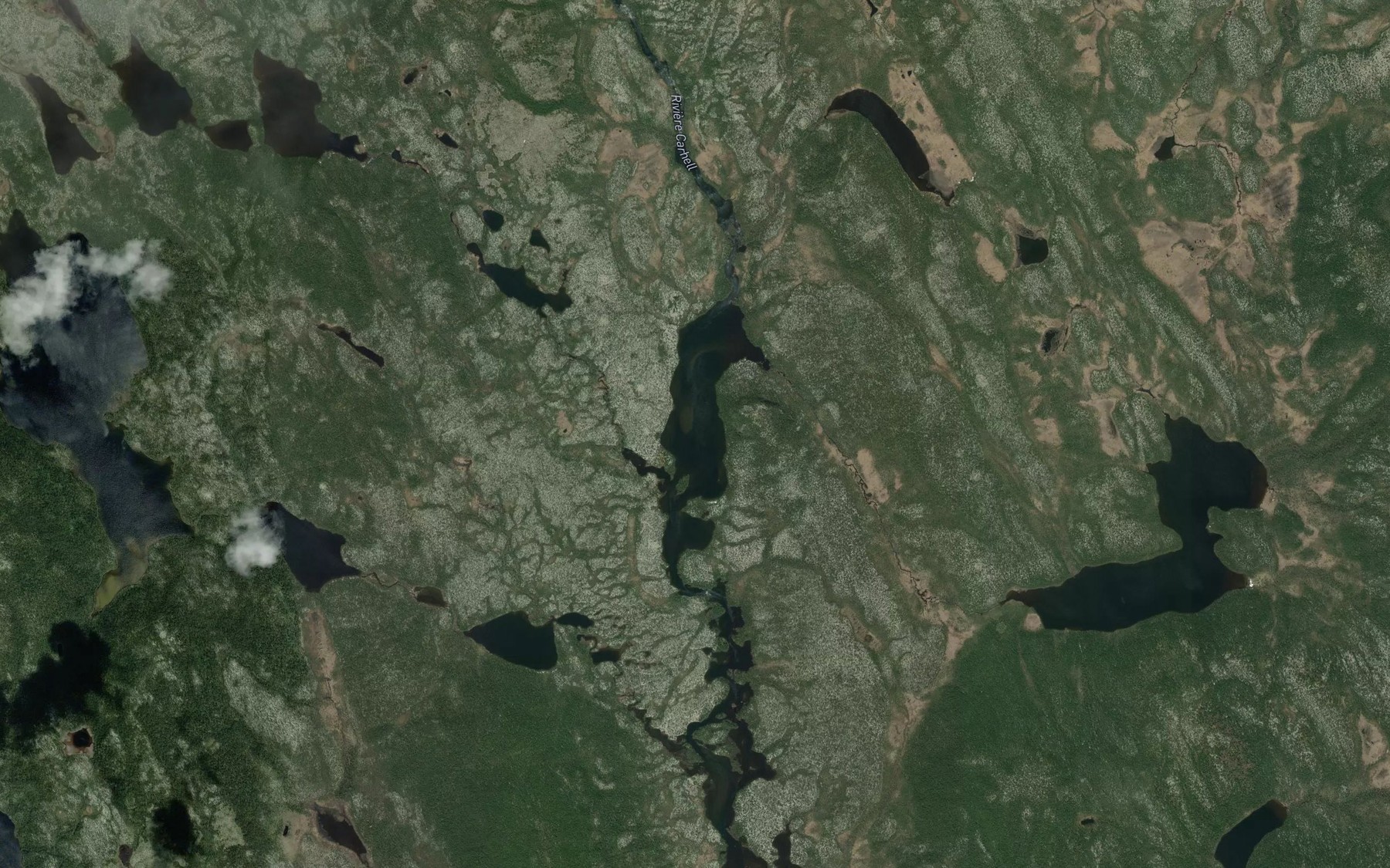 Satellite map of the Lac de Carentoir
