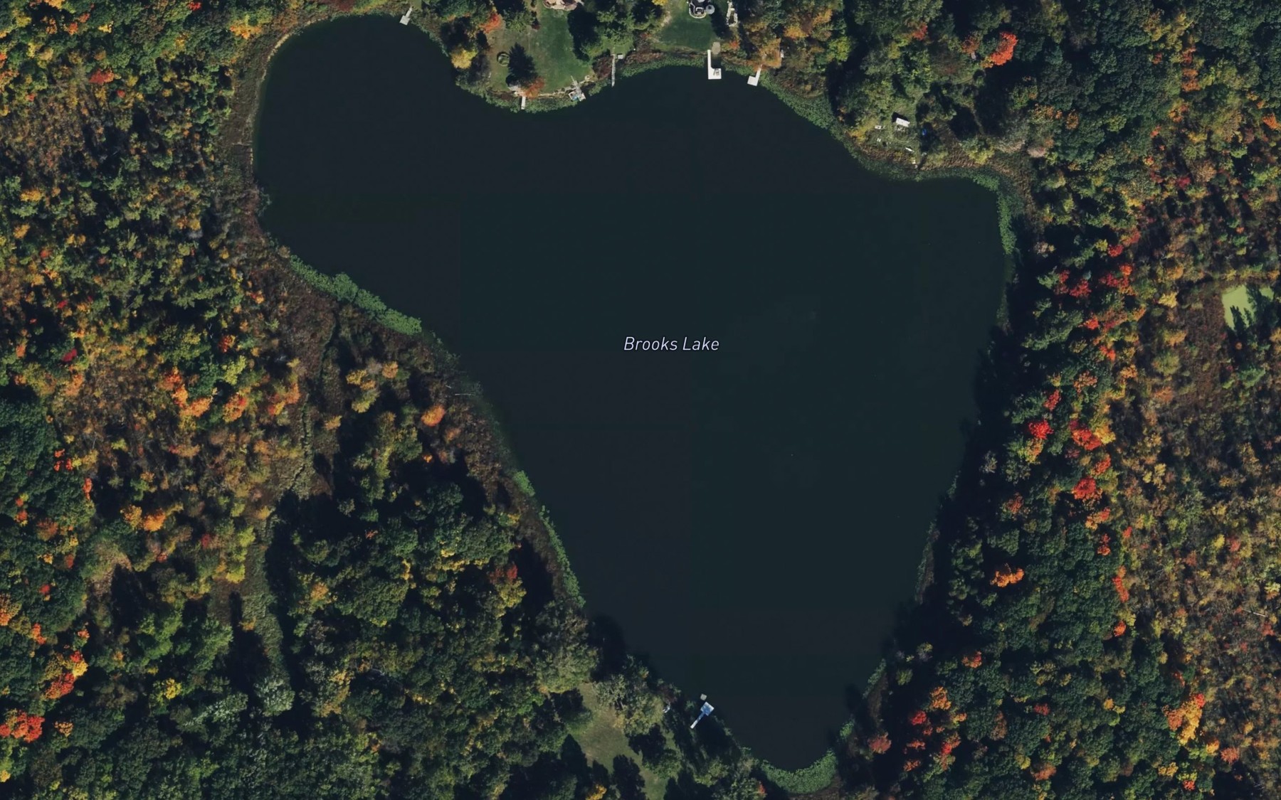 Satellite map of the Brooks Lake