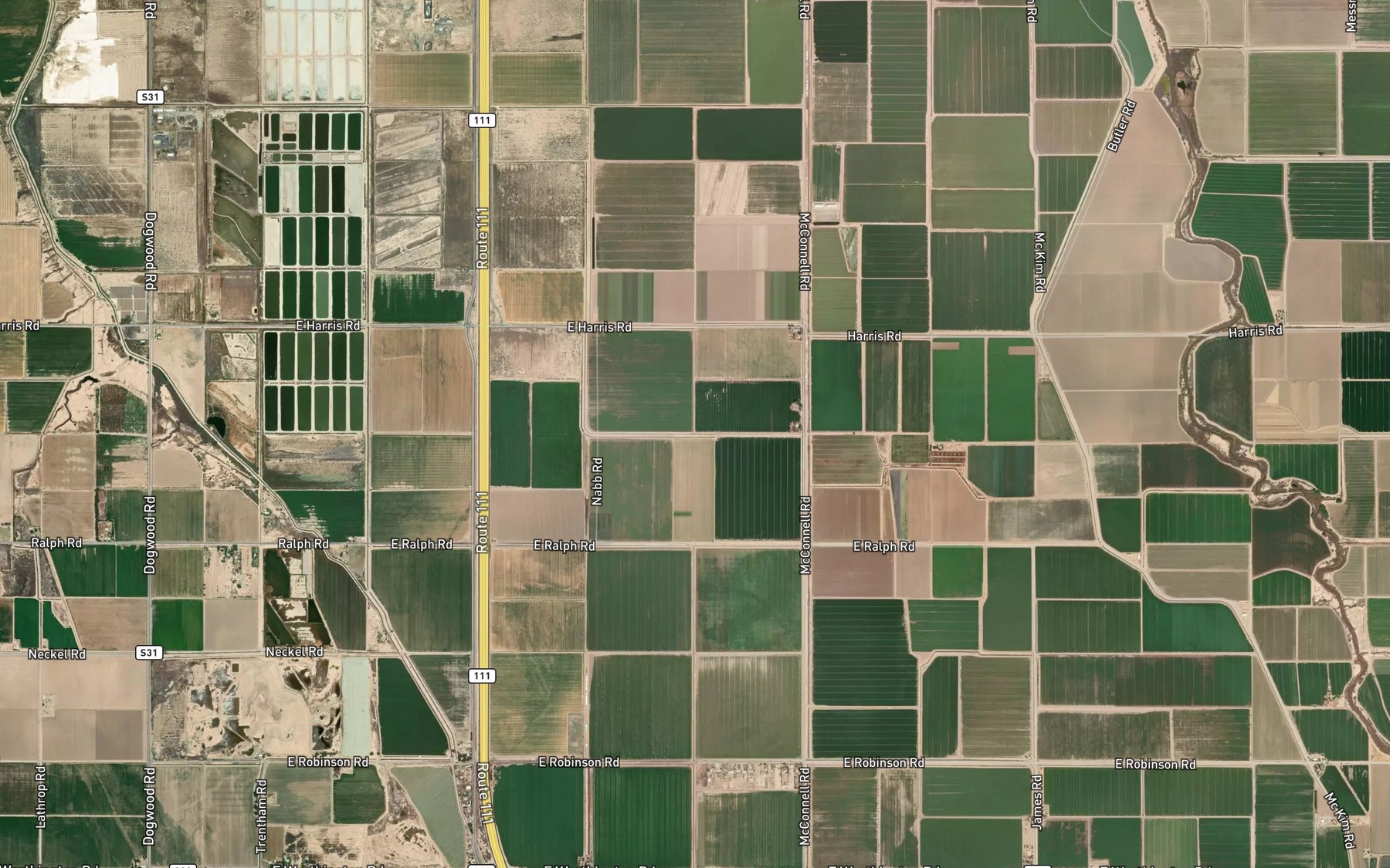 Satellite map of the Rubber Canal