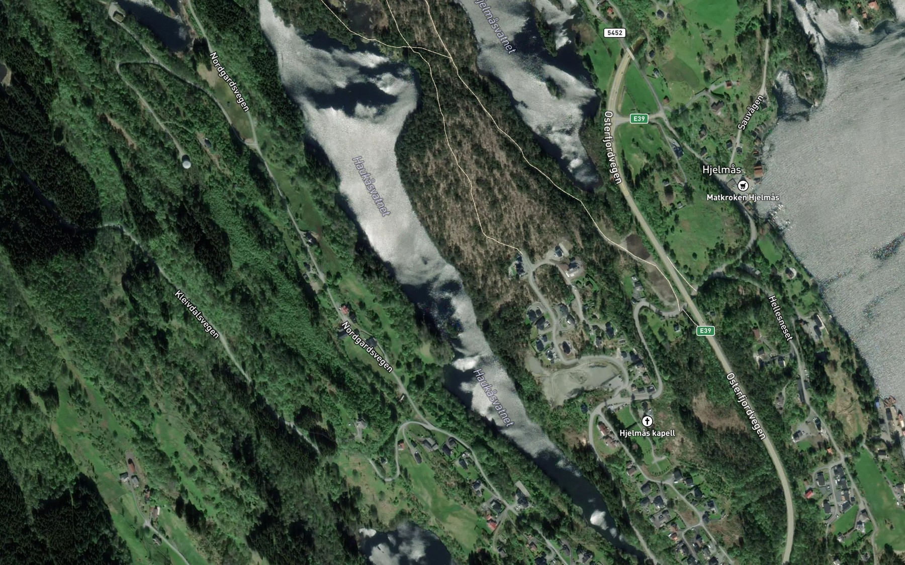 Satellite map of the Haukasvatnet